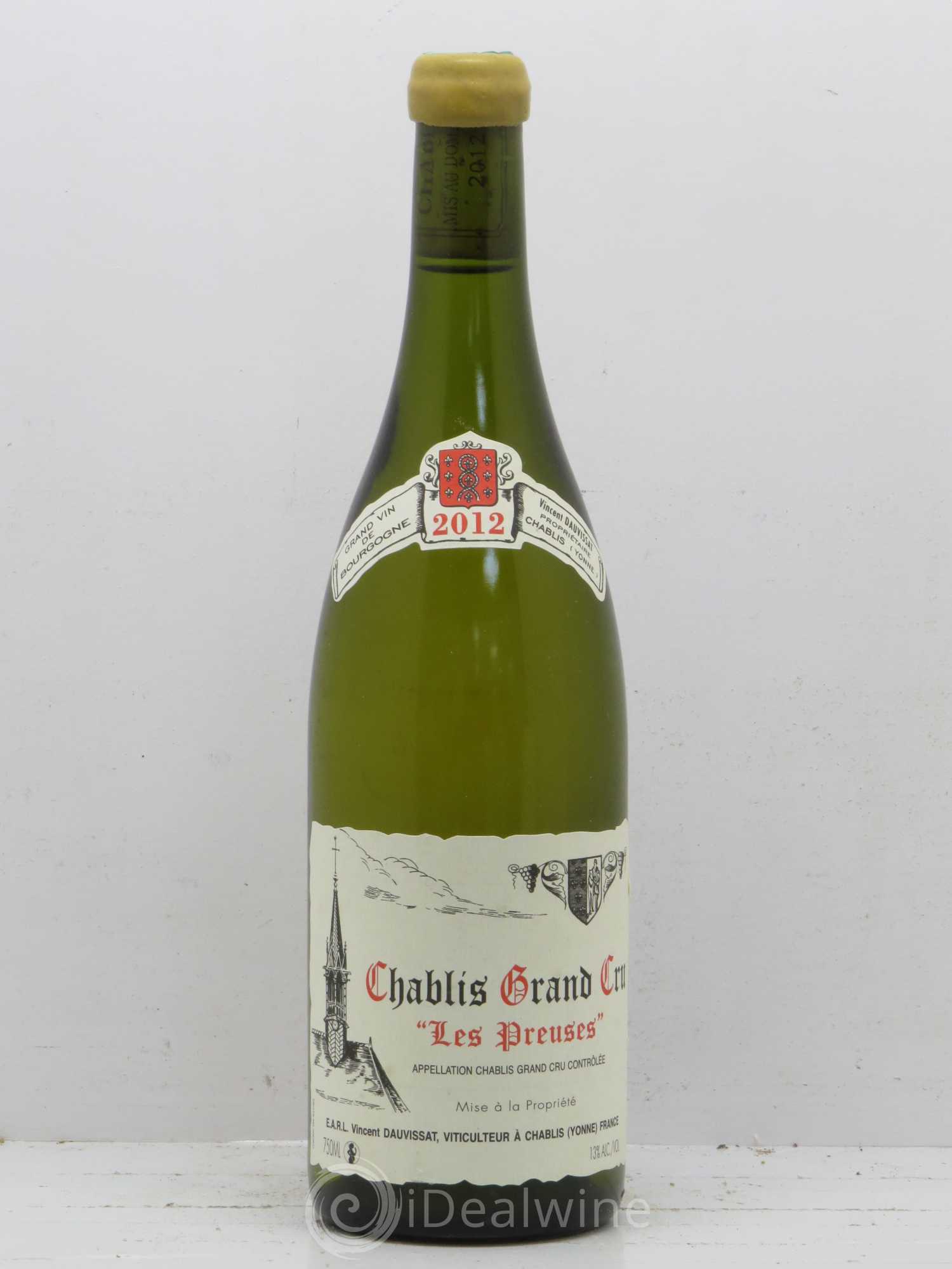 Chablis Grand Cru Les Preuses Vincent Dauvissat (Domaine) 2012 - Lot de 1 bouteille - 0