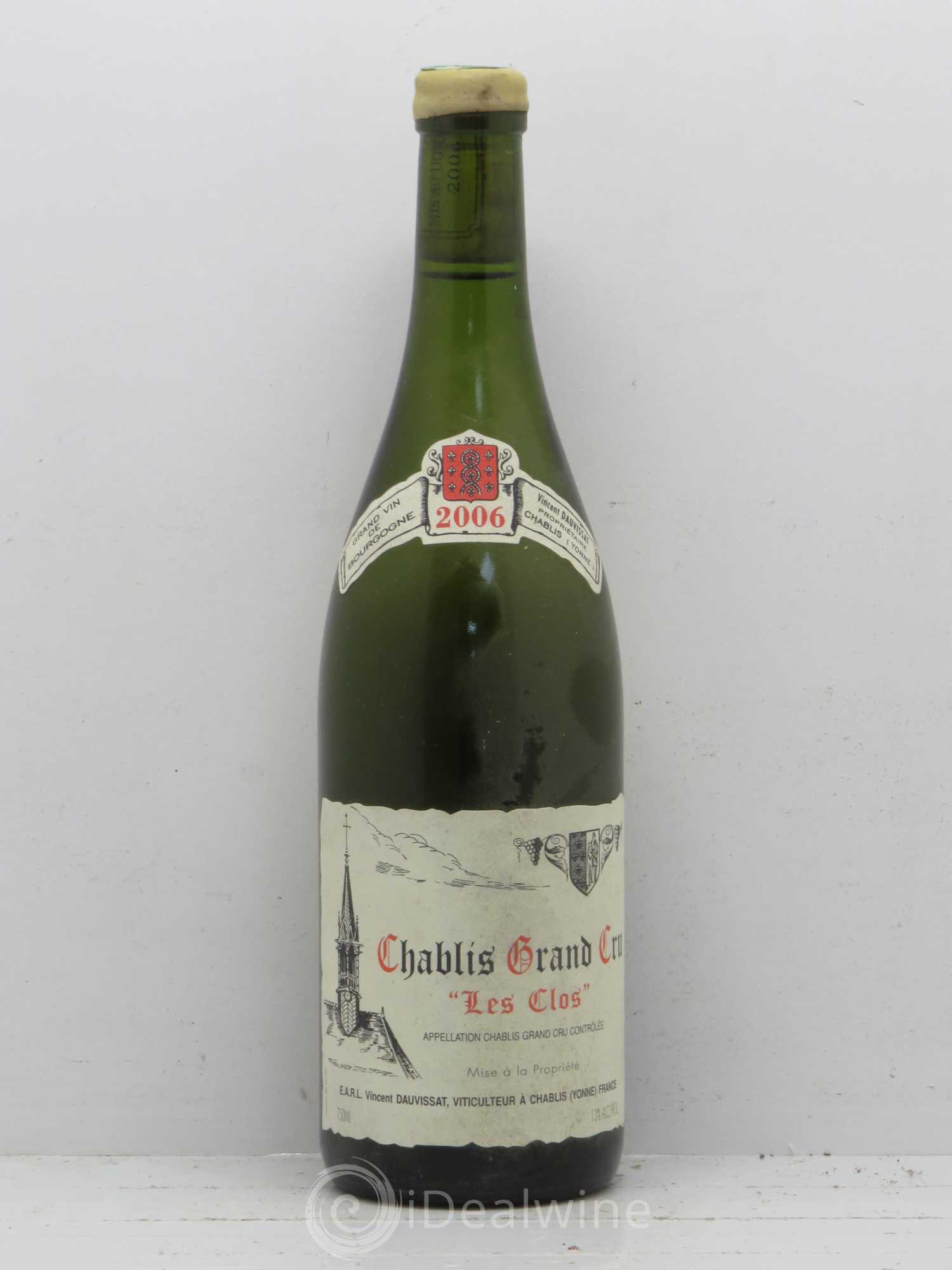 Chablis Grand Cru Les Clos Vincent Dauvissat (Domaine) 2006 - Lot de 1 bouteille - 0
