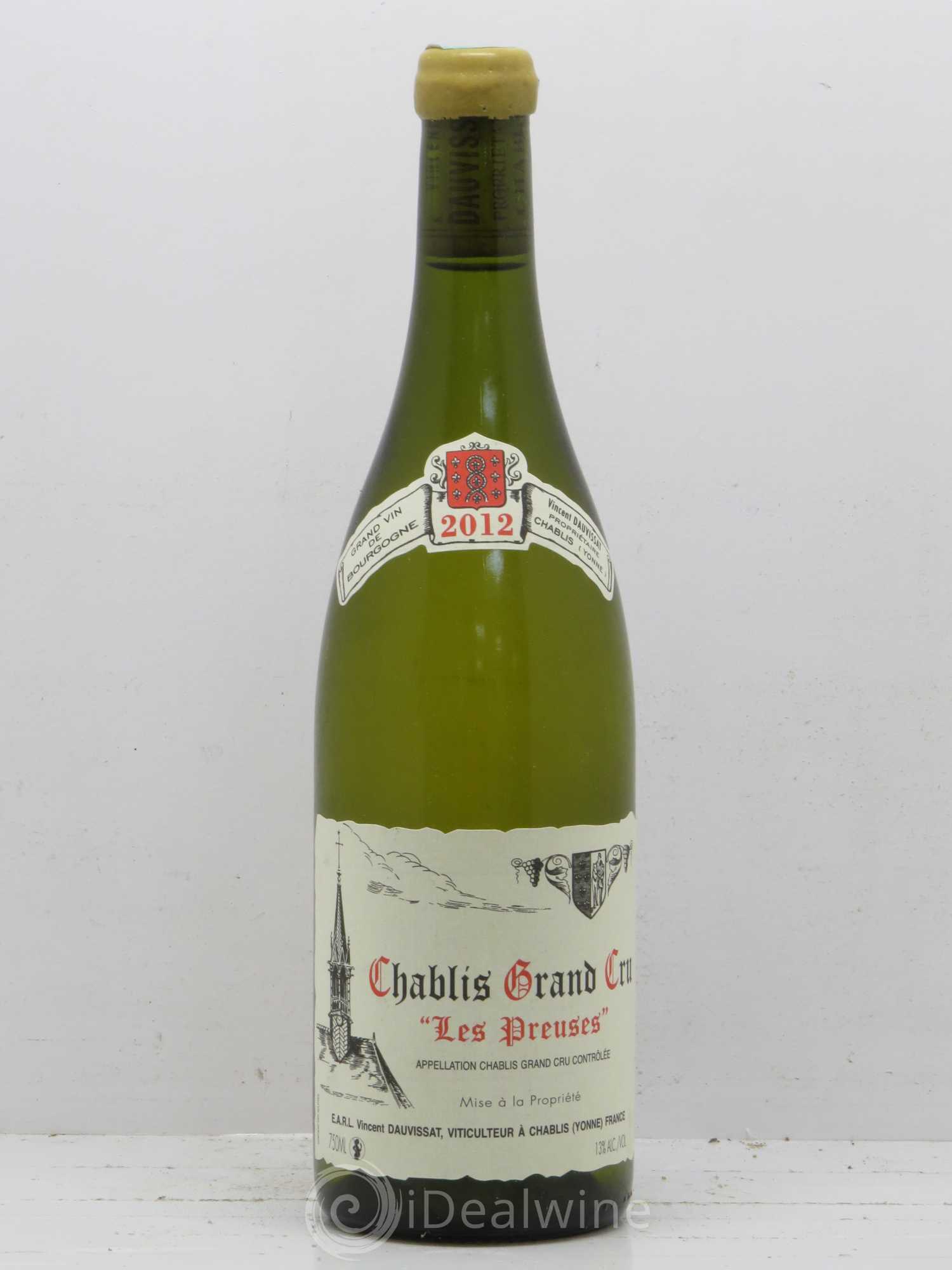 Chablis Grand Cru Les Preuses Vincent Dauvissat (Domaine) 2012 - Lot de 1 bouteille - 0