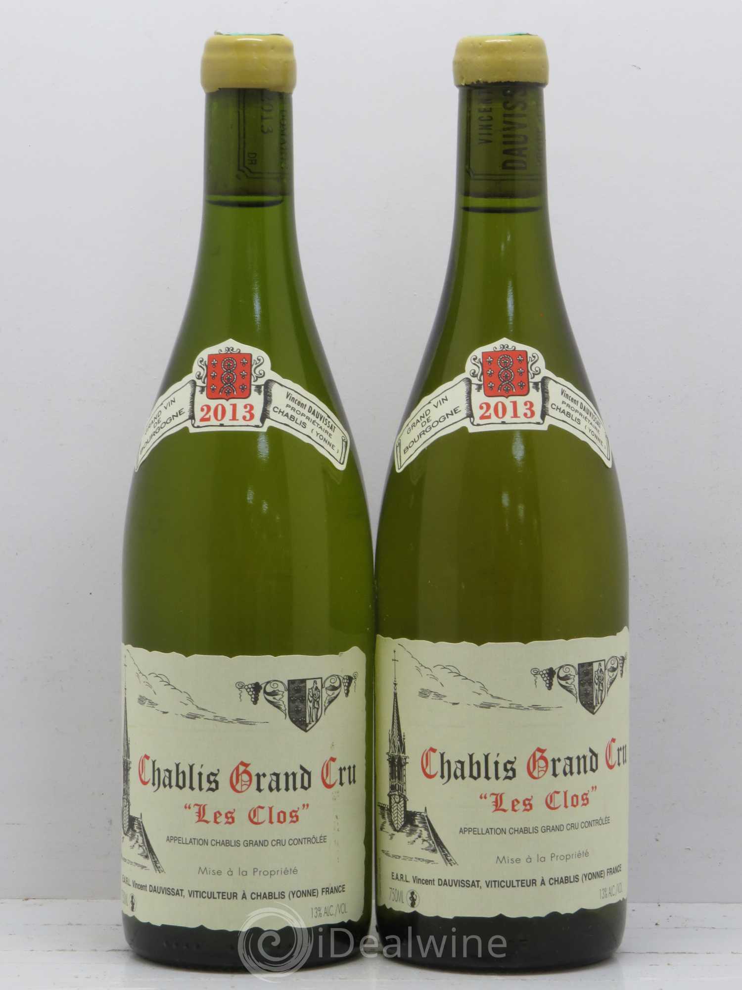 Chablis Grand Cru Les Clos Vincent Dauvissat (Domaine) 2013 - Lot de 2 bouteilles - 0