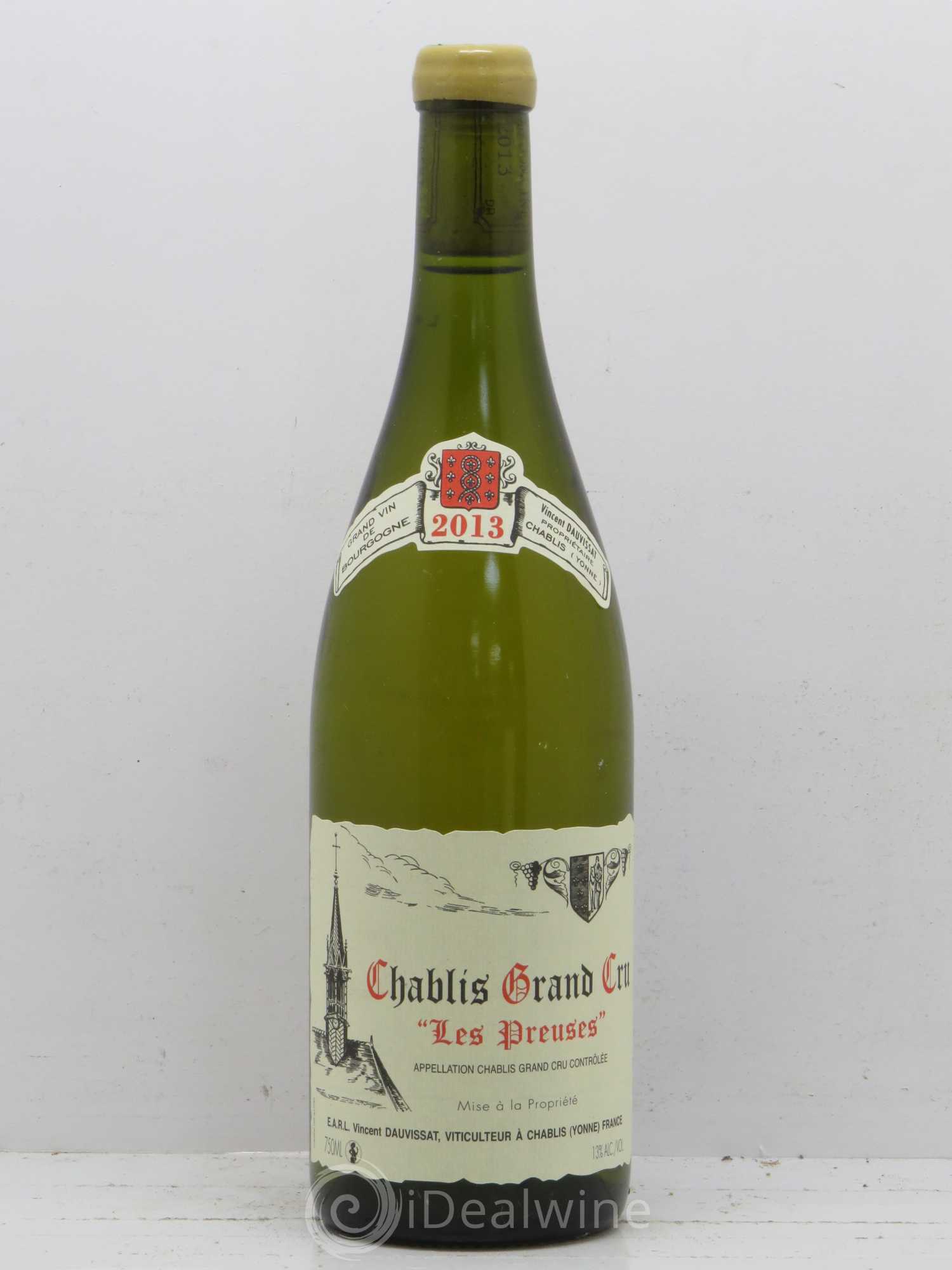 Chablis Grand Cru Les Preuses Vincent Dauvissat (Domaine) 2013 - Lot de 1 bouteille - 0