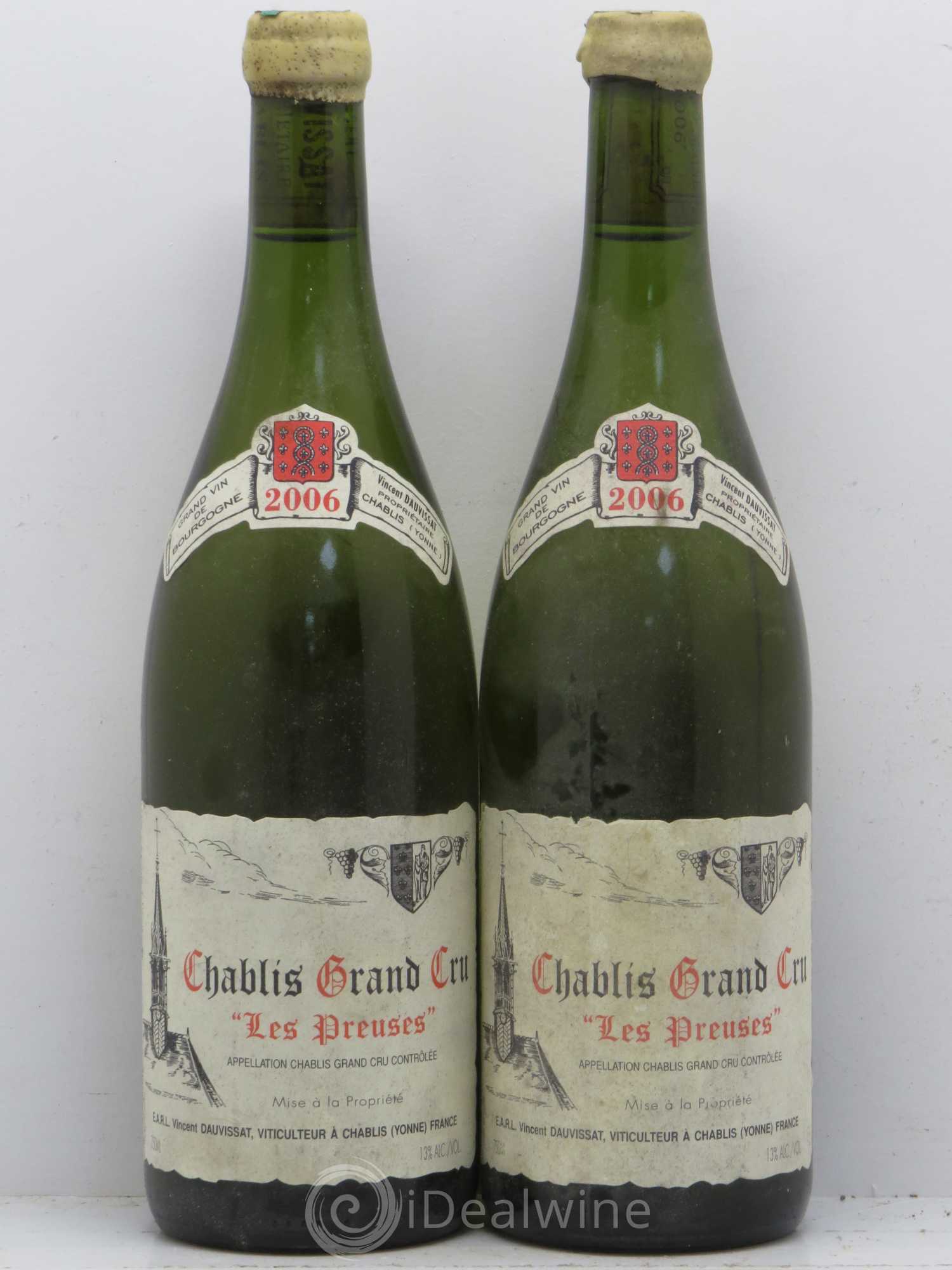Chablis Grand Cru Les Preuses Vincent Dauvissat (Domaine) 2006 - Lot de 2 bouteilles - 0