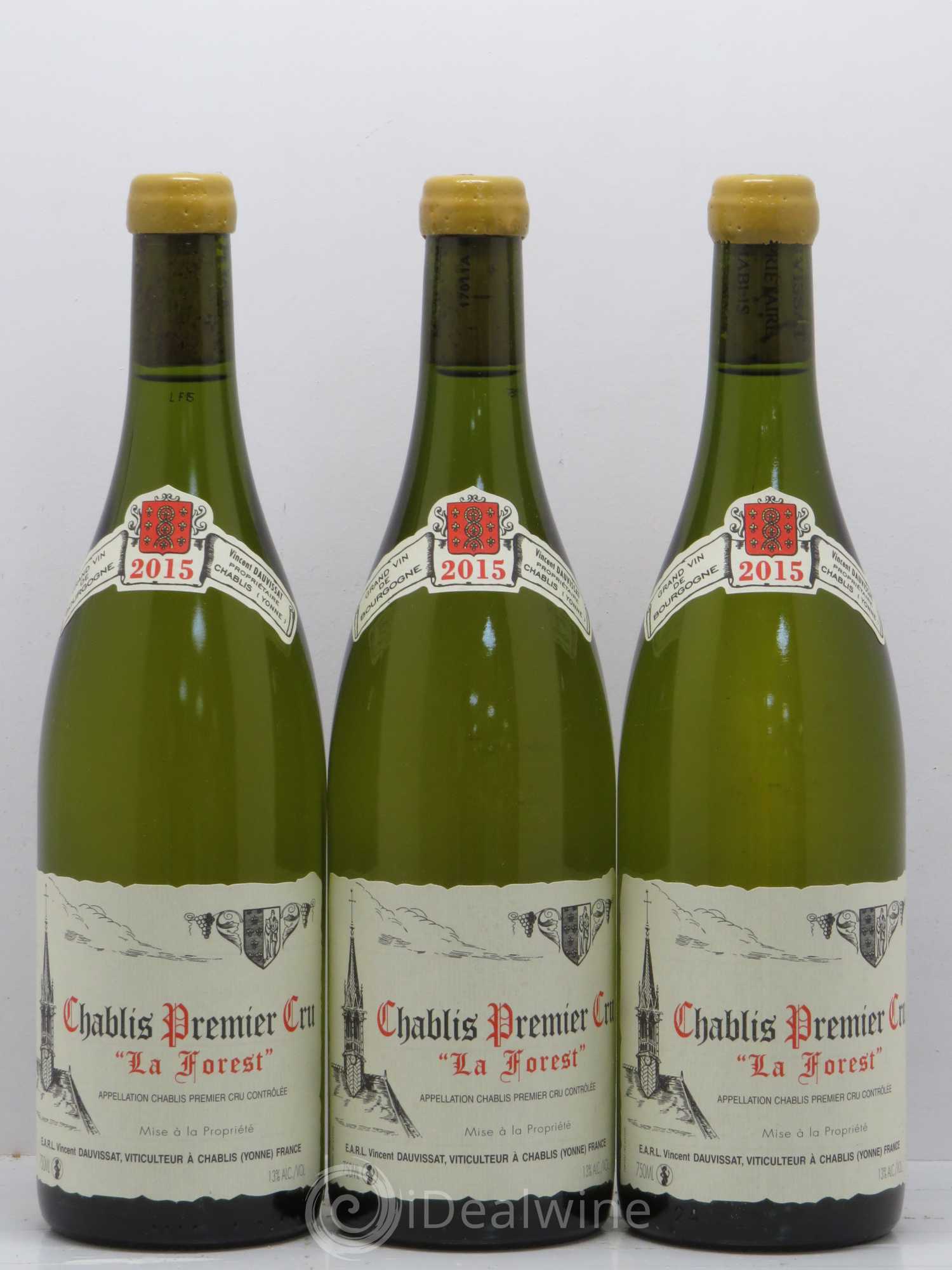 Chablis 1er Cru La Forest Vincent Dauvissat (Domaine) 2015 - Lot de 3 bouteilles - 0
