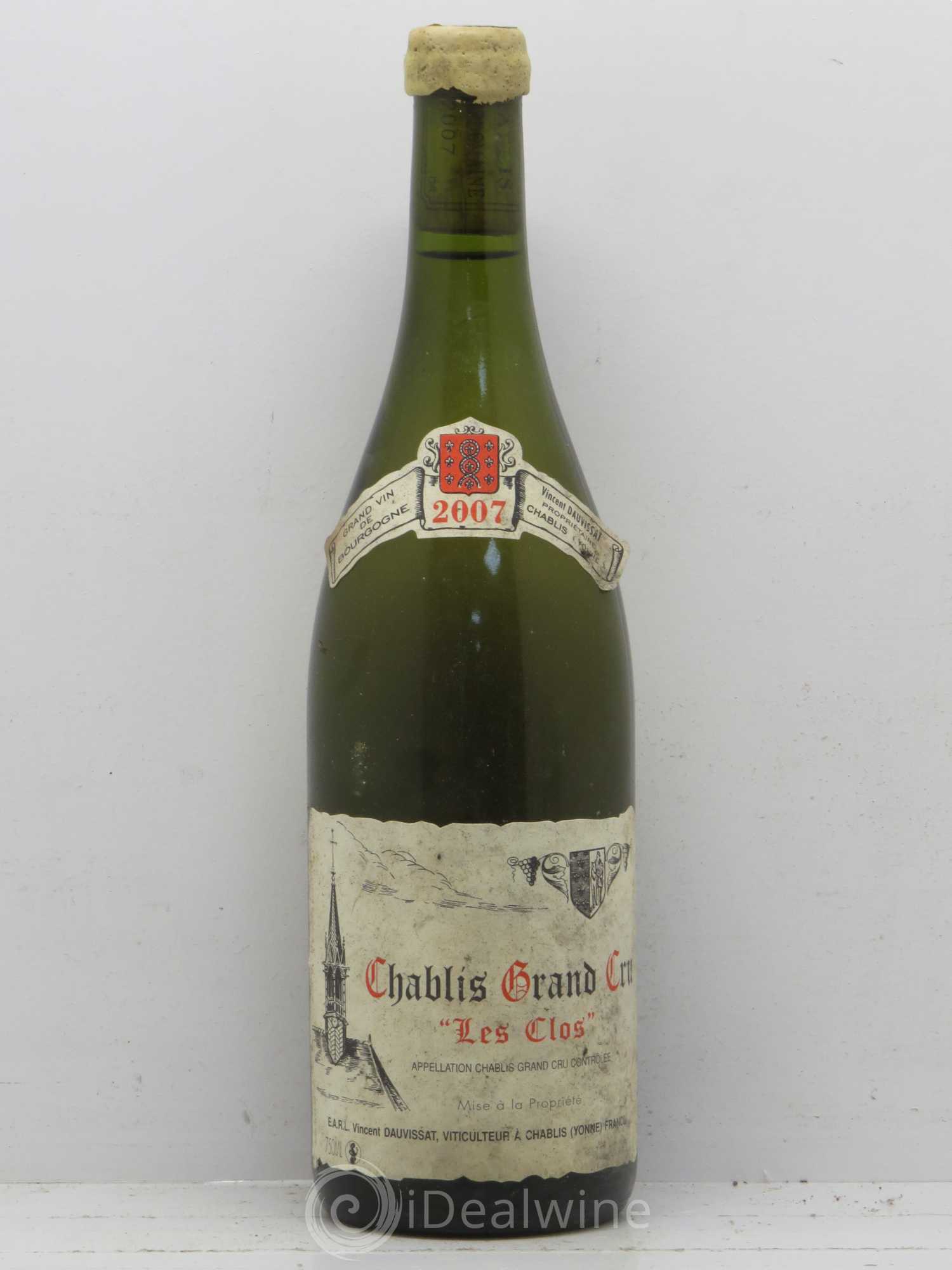 Chablis Grand Cru Les Clos Vincent Dauvissat (Domaine) 2007 - Lot de 1 bouteille - 0