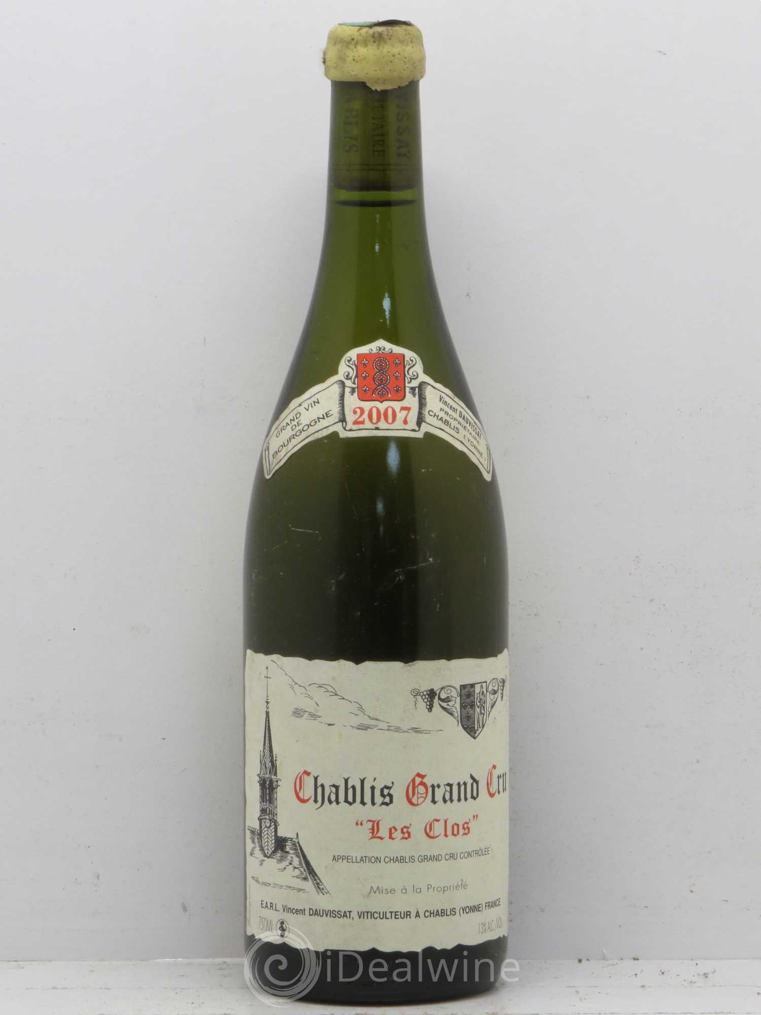 Chablis Grand Cru Les Clos Vincent Dauvissat (Domaine) 2007 - Lot de 1 bouteille - 0