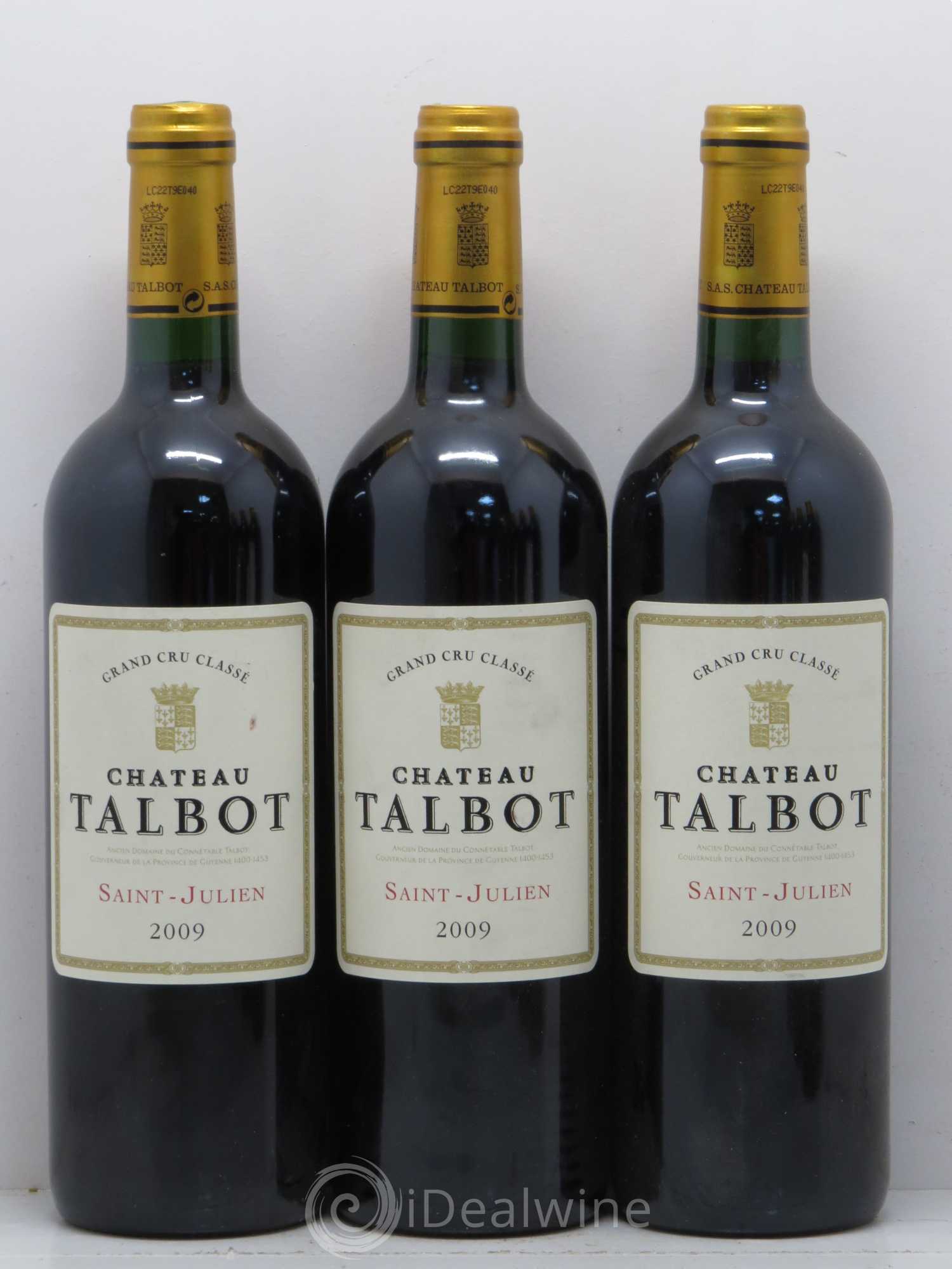 Château Talbot 4ème Grand Cru Classé 2009 - Lot de 6 bouteilles - 1