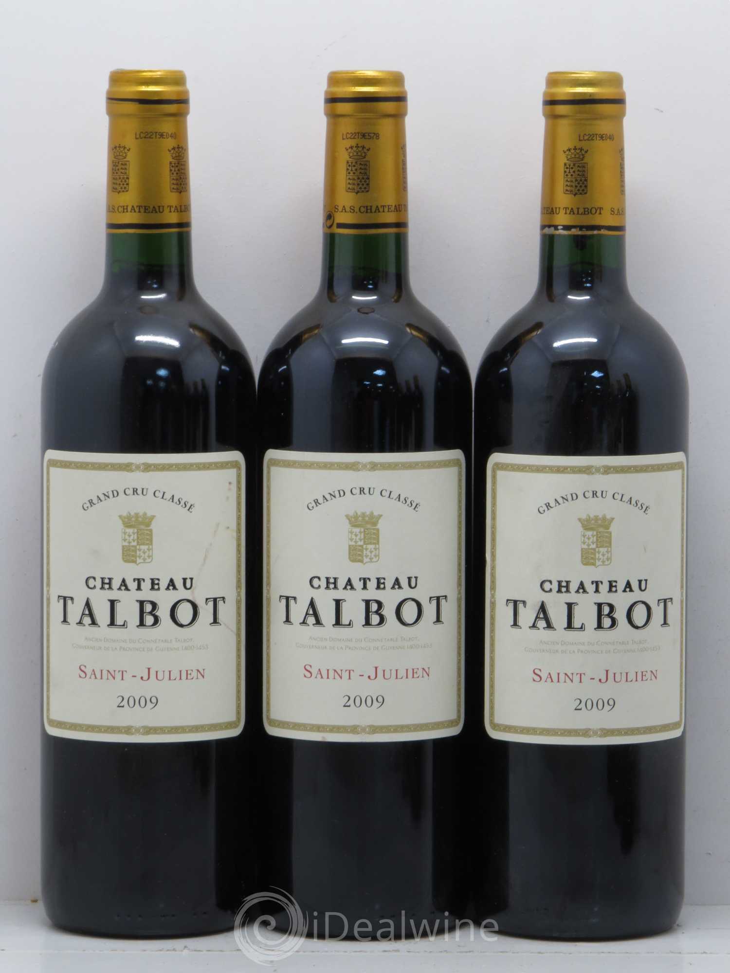 Château Talbot 4ème Grand Cru Classé 2009 - Lot de 6 bouteilles - 2
