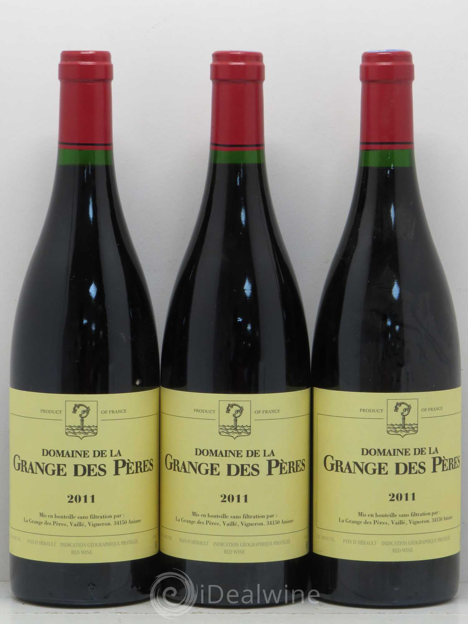 Pays d'Hérault Grange des Pères Laurent Vaillé 2011 - Lot de 3 bouteilles - 0