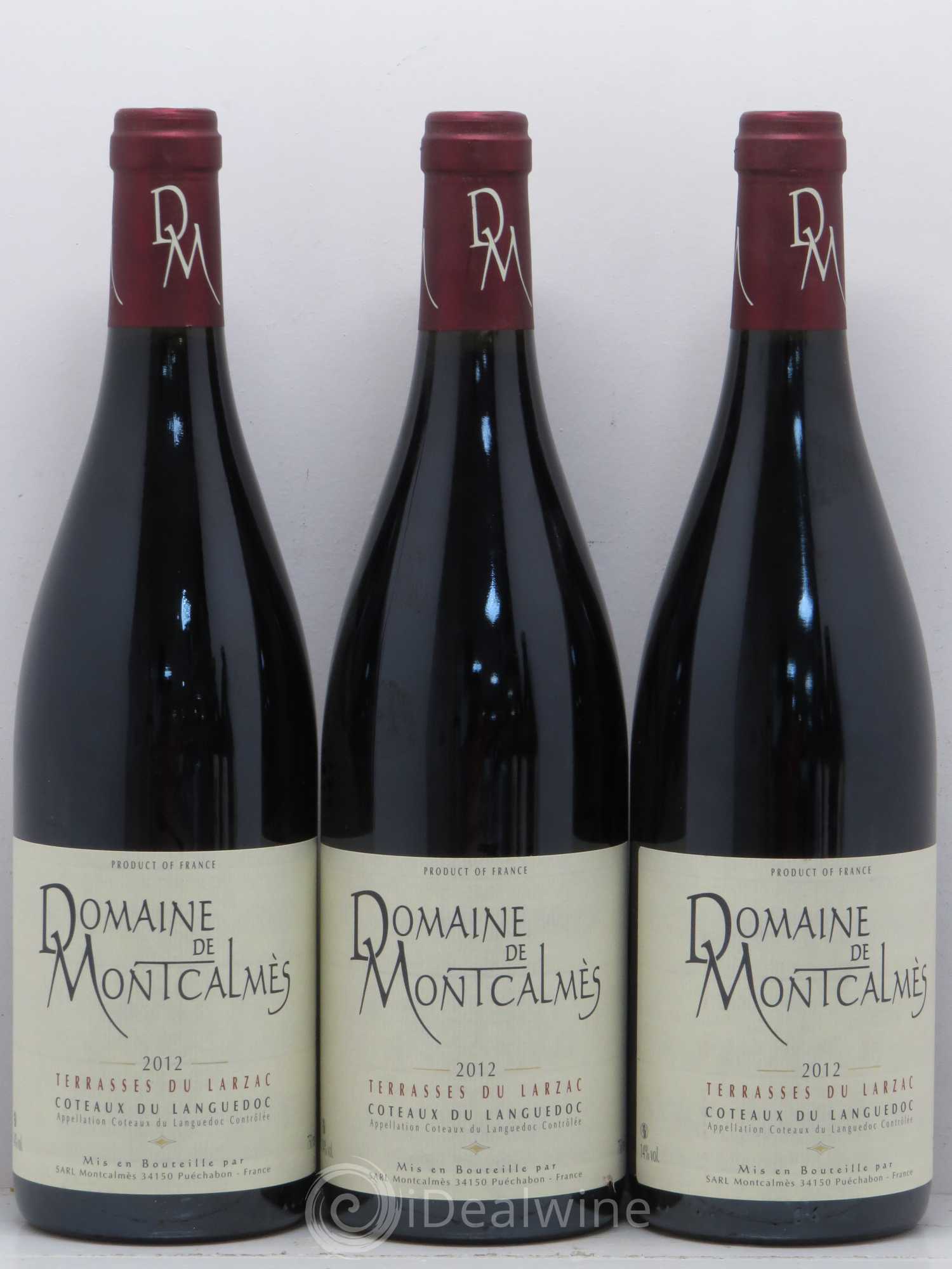 Terrasses du Larzac Domaine de Montcalmès Frédéric Pourtalié 2012 - Lot de 3 bouteilles - 0