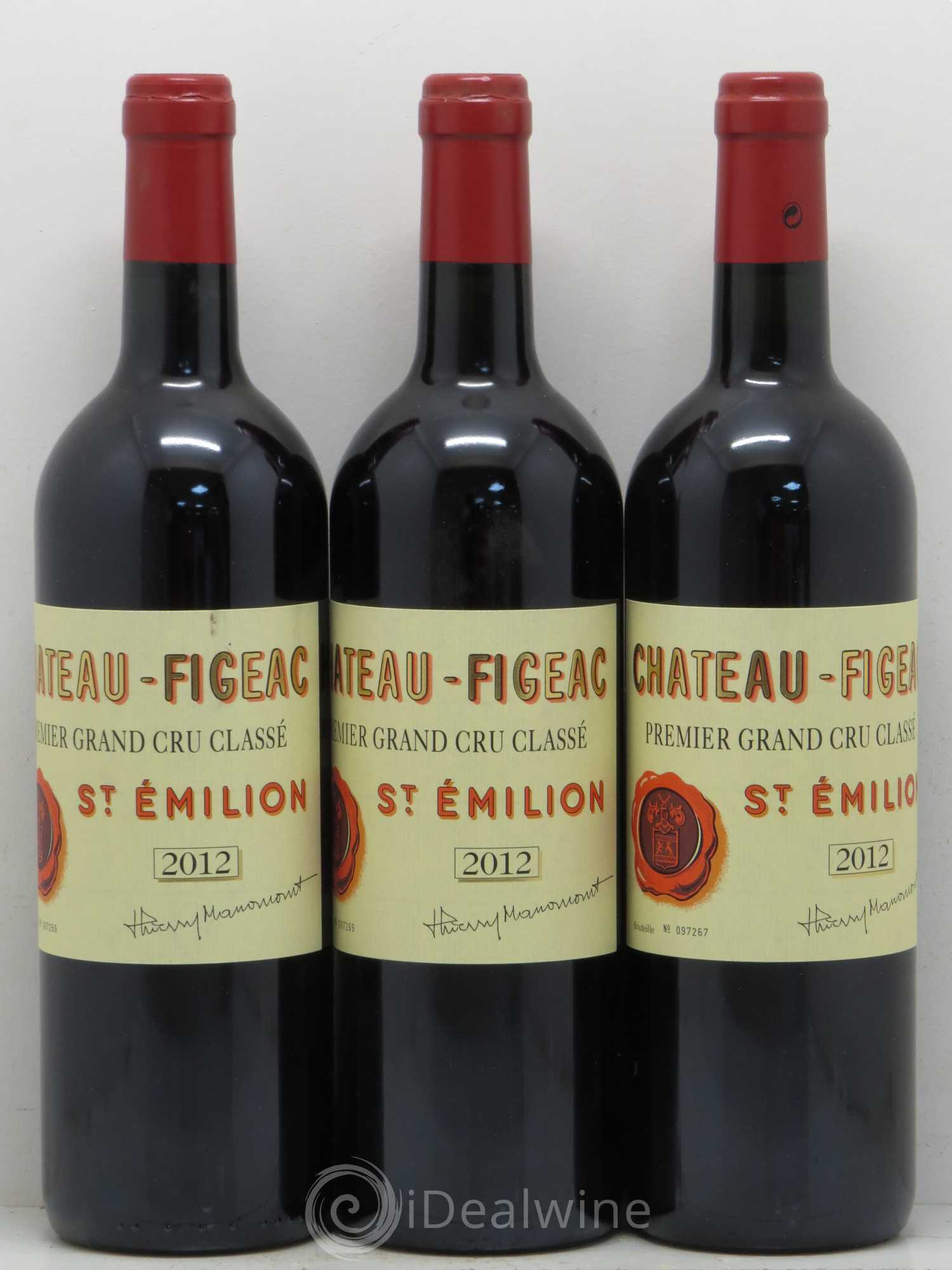 Château Figeac 1er Grand Cru Classé A 2012 - Lot de 3 bouteilles - 0