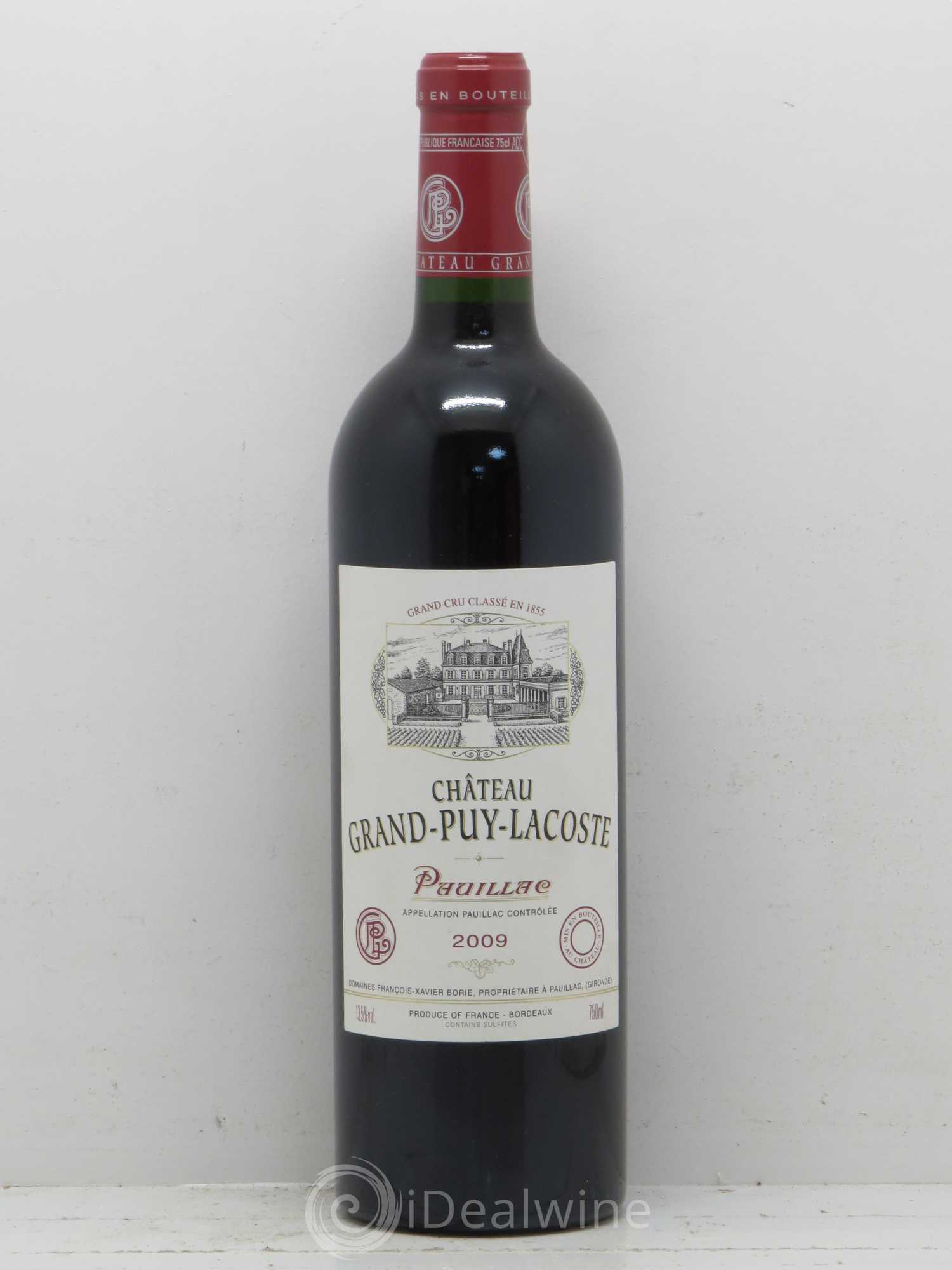 Château Grand Puy Lacoste 5ème Grand Cru Classé 2009 - Lot de 1 bouteille - 0