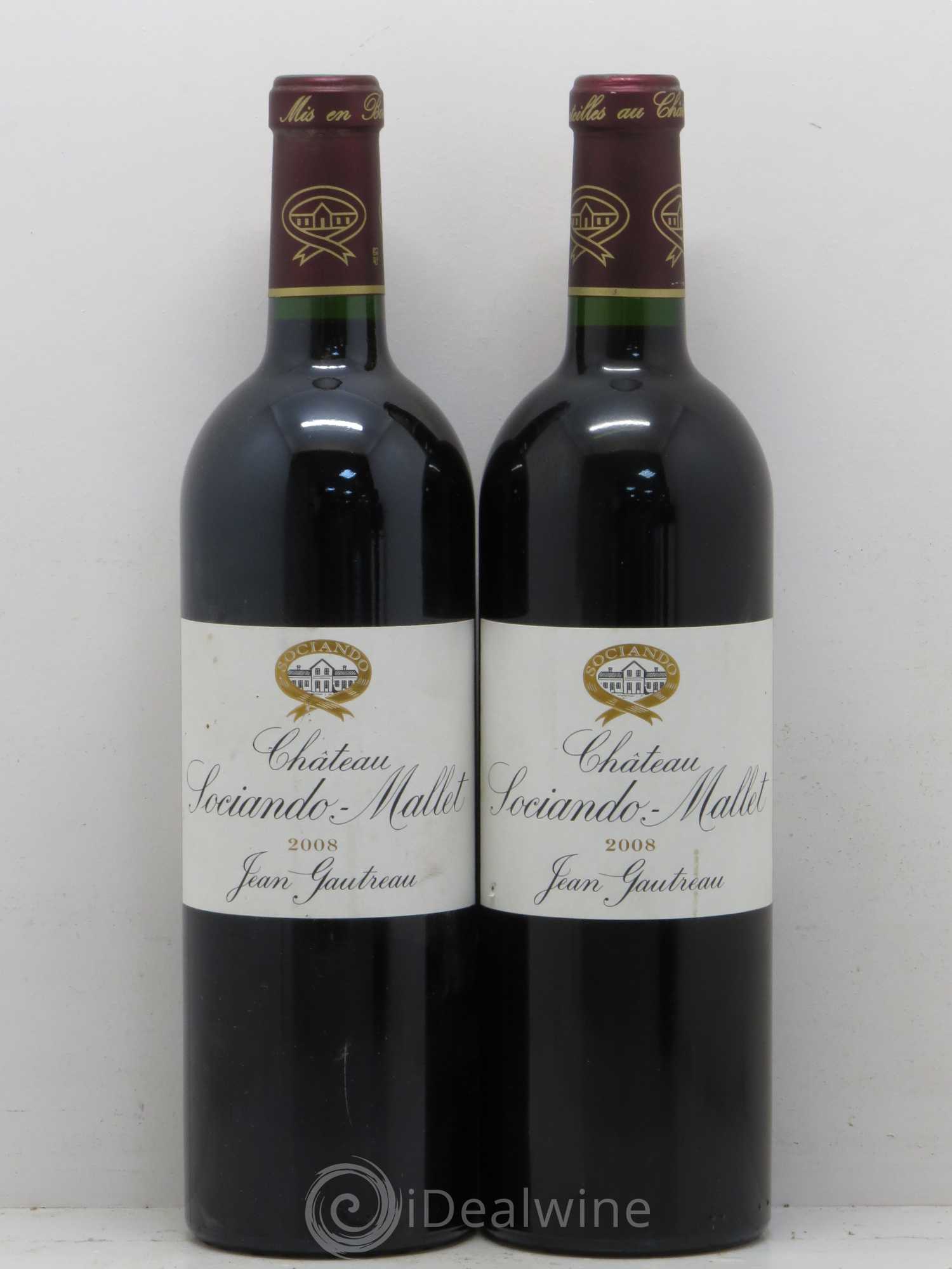 Château Sociando Mallet 2008 - Lot de 2 bouteilles - 0