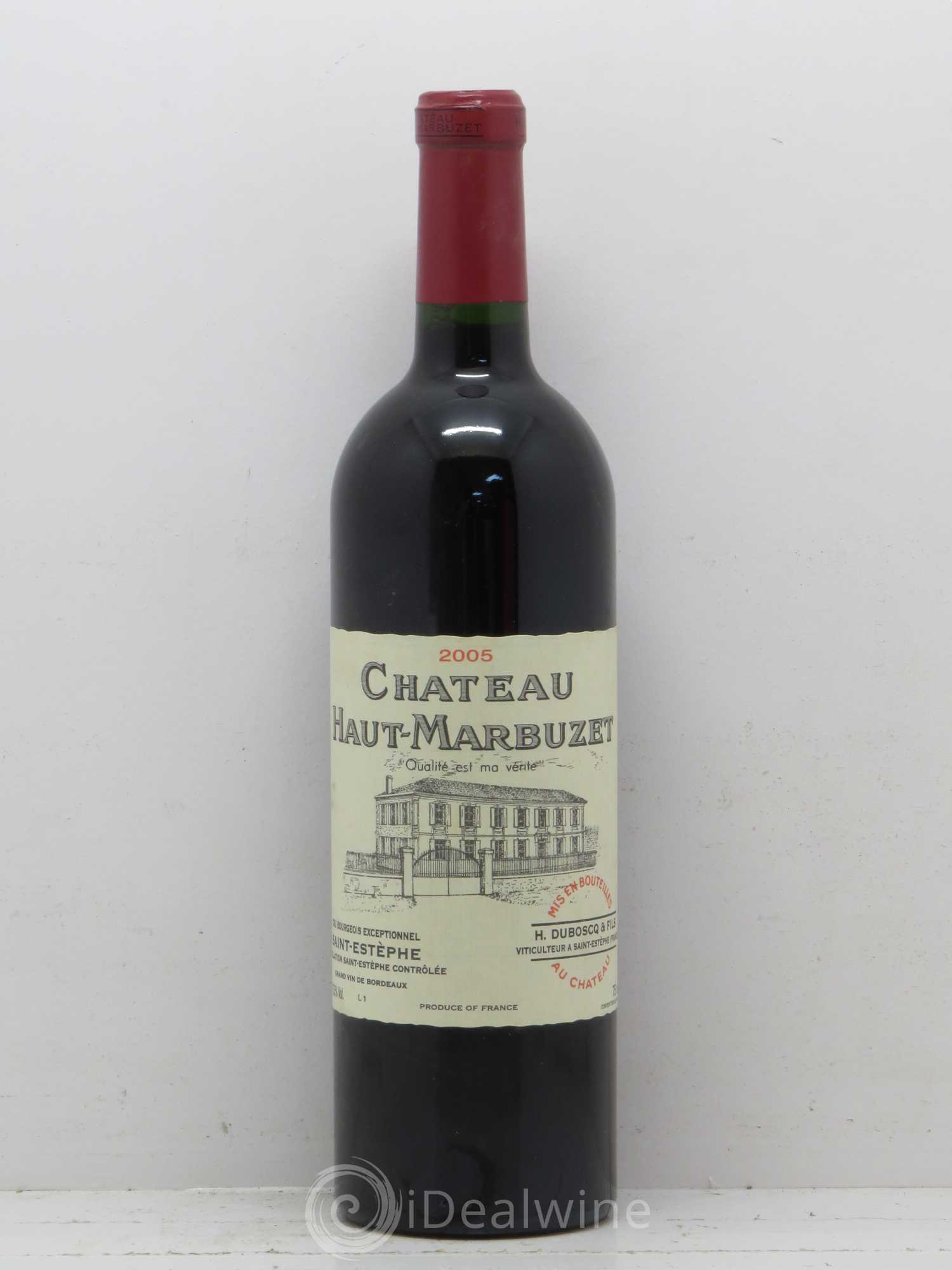Château Haut Marbuzet 2005 - Lot de 1 bouteille - 0