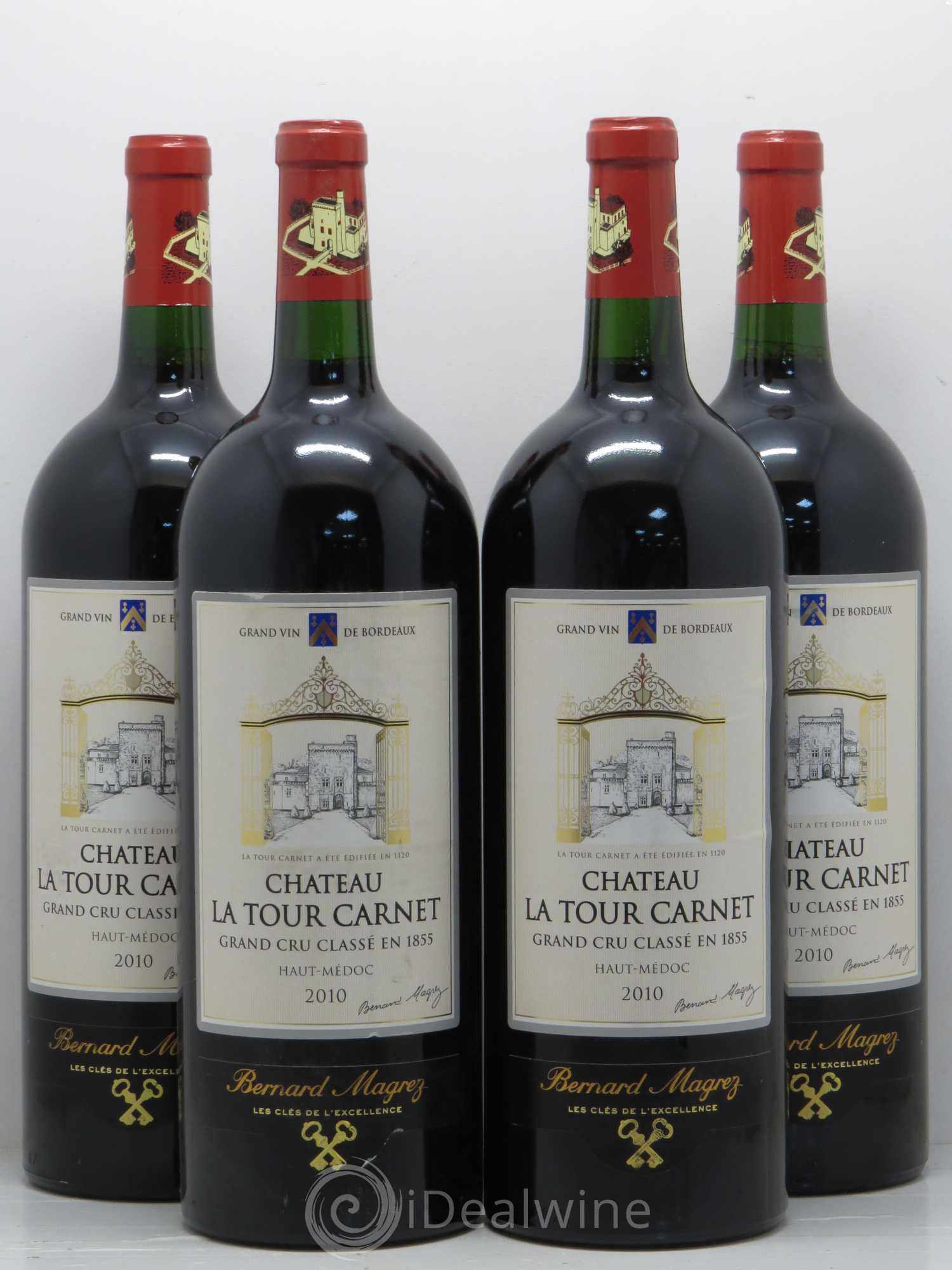 Château la Tour Carnet 4ème Grand Cru Classé 2010 - Lot de 4 magnums - 0
