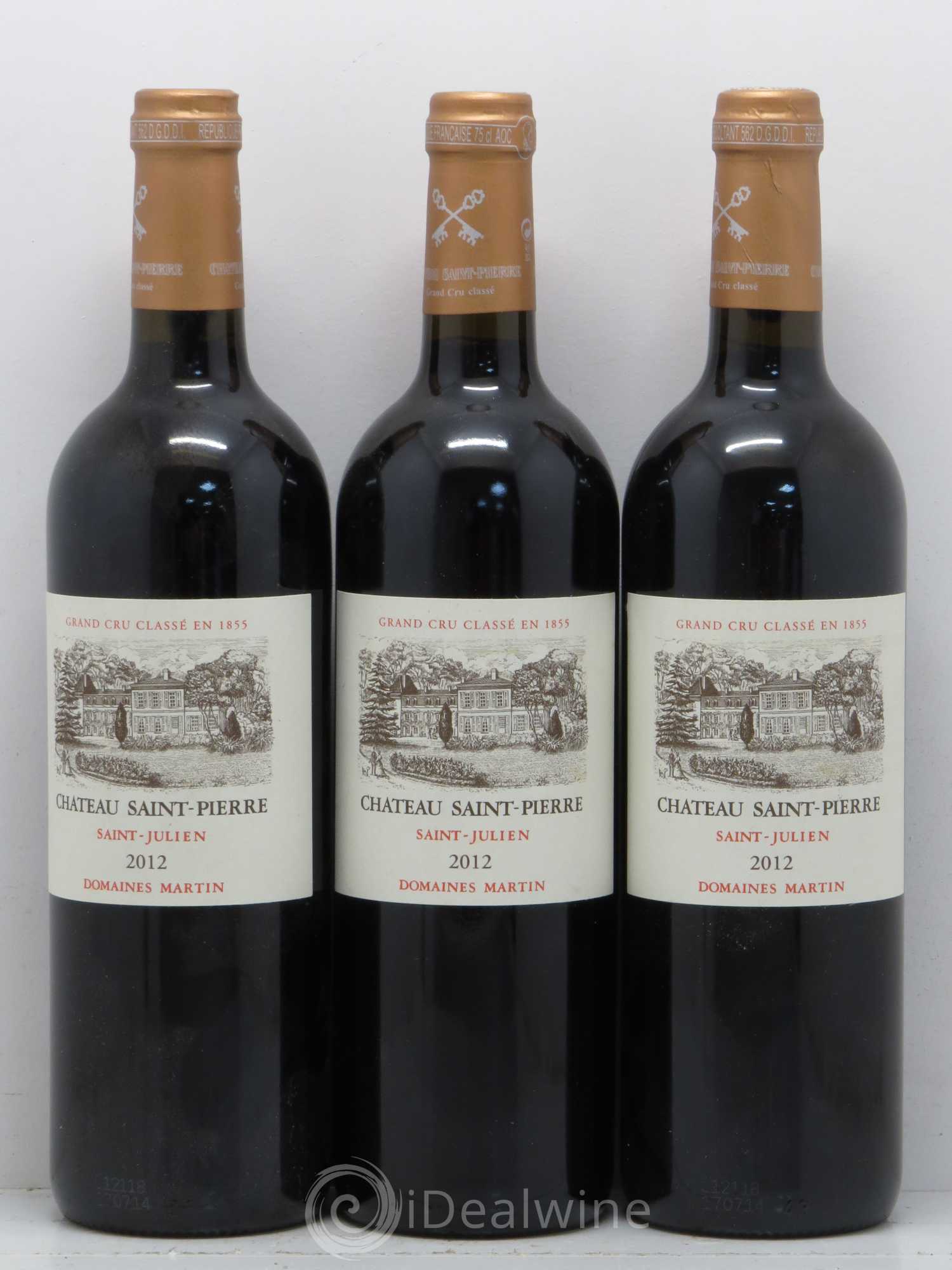 Château Saint-Pierre 4ème Grand Cru Classé 2012 - Lot de 3 bouteilles - 0