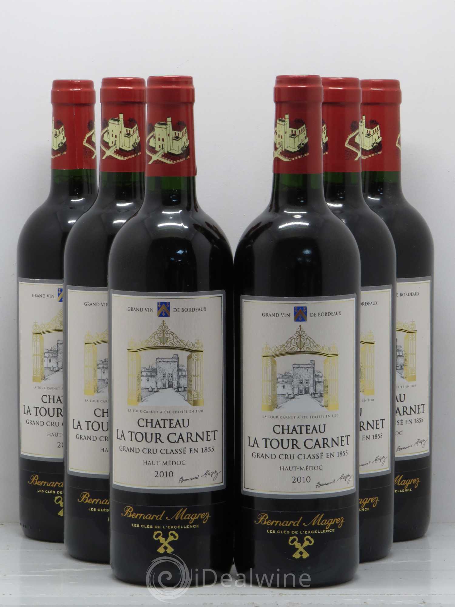 Château la Tour Carnet 4ème Grand Cru Classé 2010 - Lot de 6 bouteilles - 0