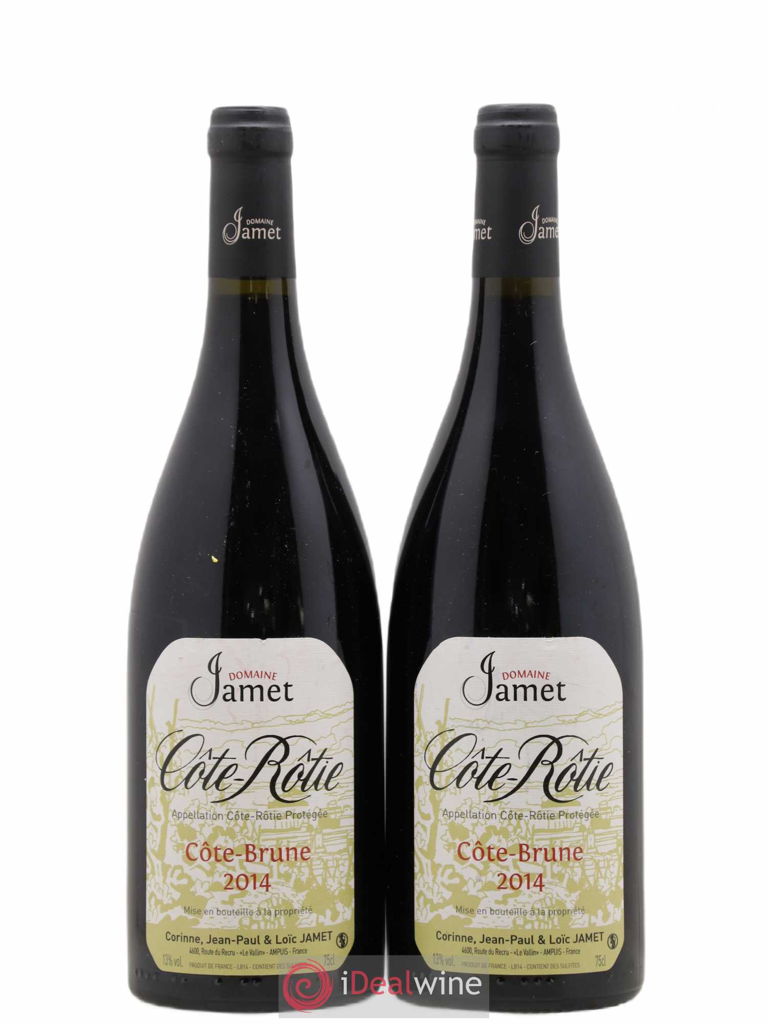 Côte-Rôtie Côte Brune Jamet (Domaine) 2014 - Lot de 2 bouteilles - 0
