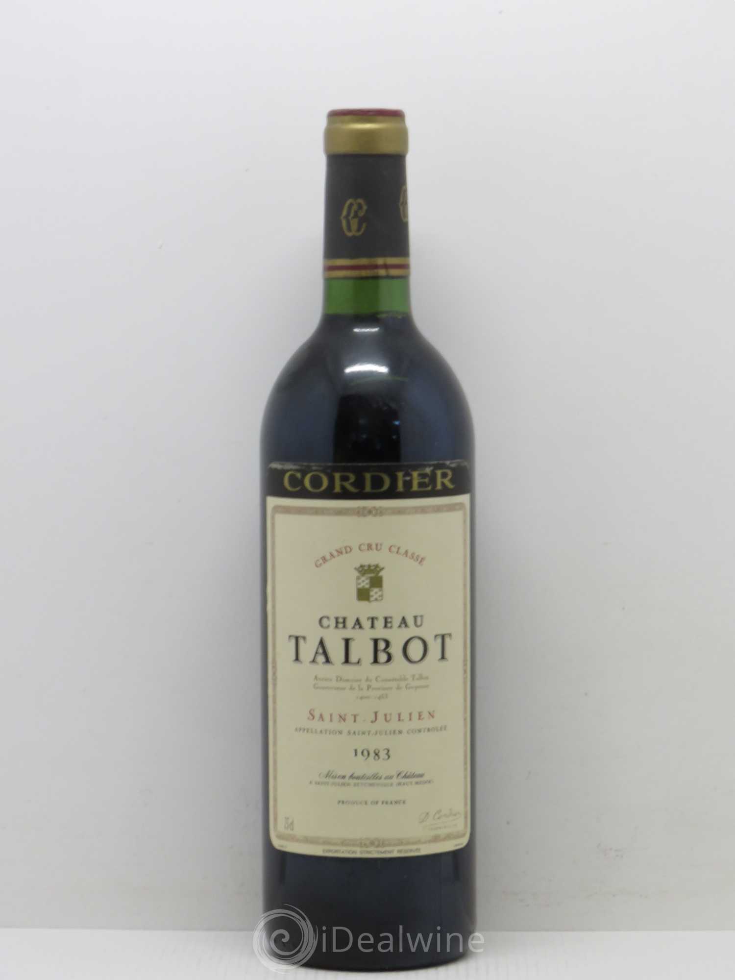 Château Talbot 4ème Grand Cru Classé 1983 - Lot de 1 bouteille - 0