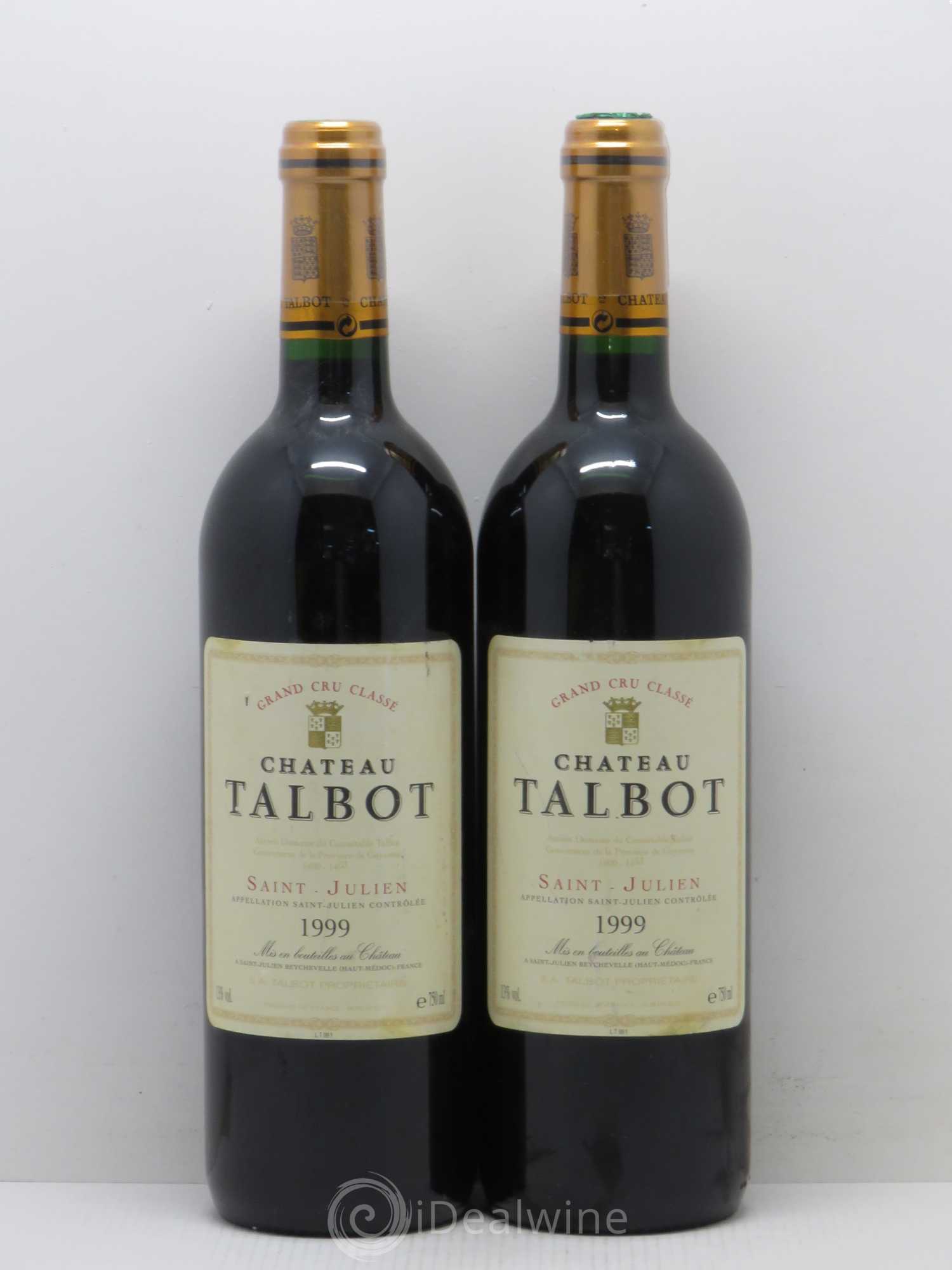Château Talbot 4ème Grand Cru Classé 1999 - Lot de 2 bouteilles - 0
