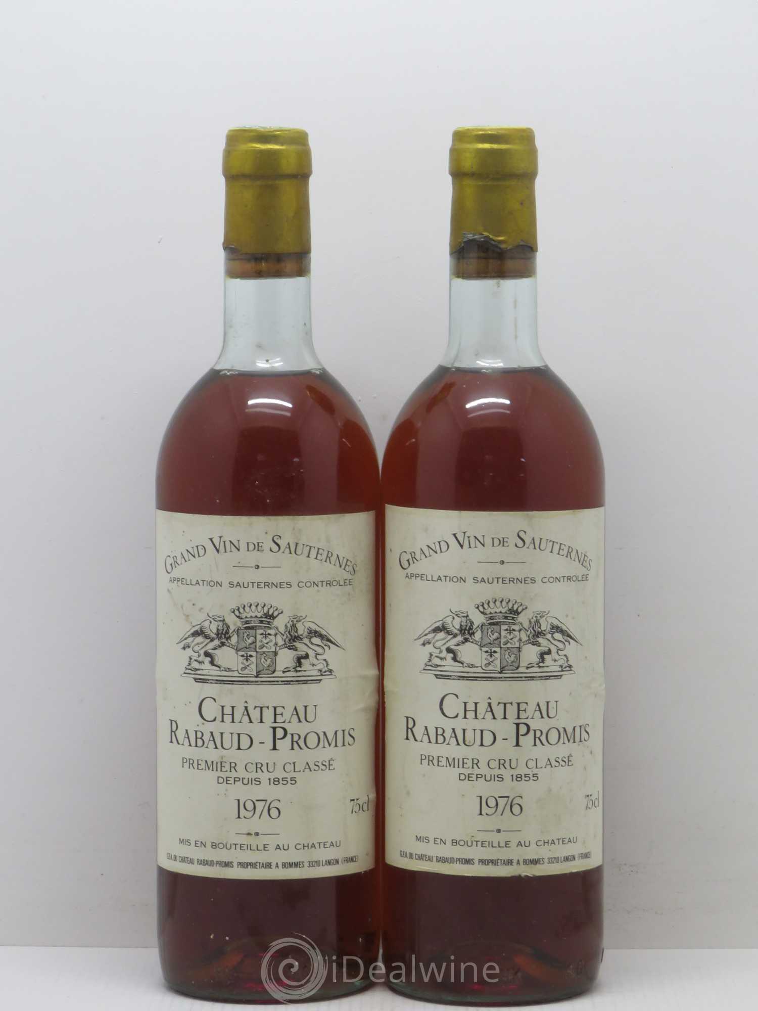 Château Rabaud Promis 1er Grand Cru Classé 1976 - Lotto di 2 bottiglie - 0