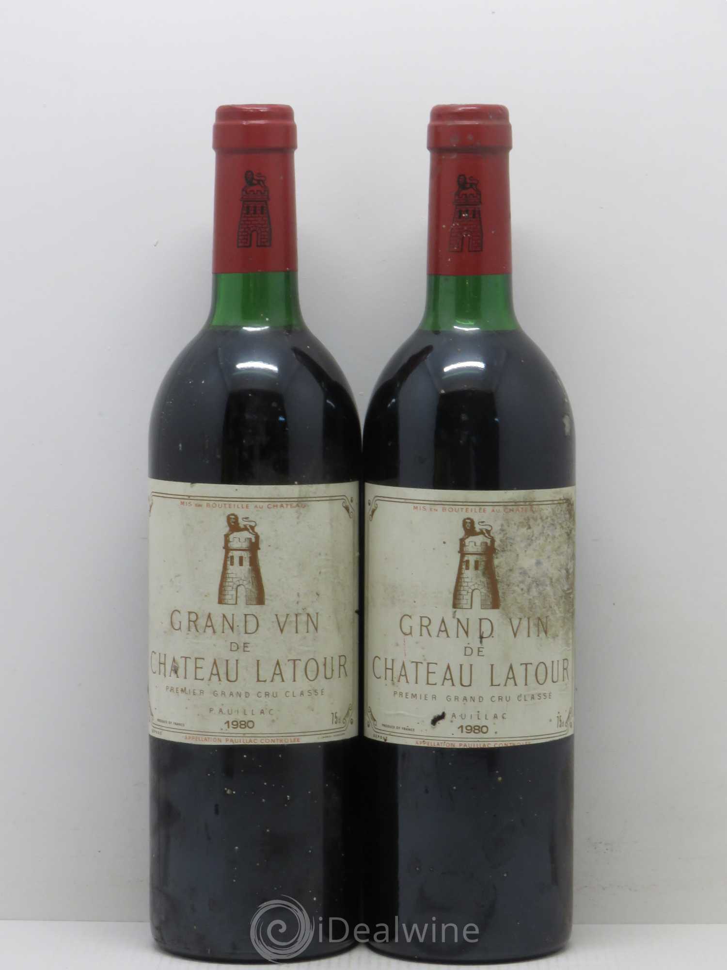 Château Latour 1er Grand Cru Classé 1980 - Lot de 2 bouteilles - 0