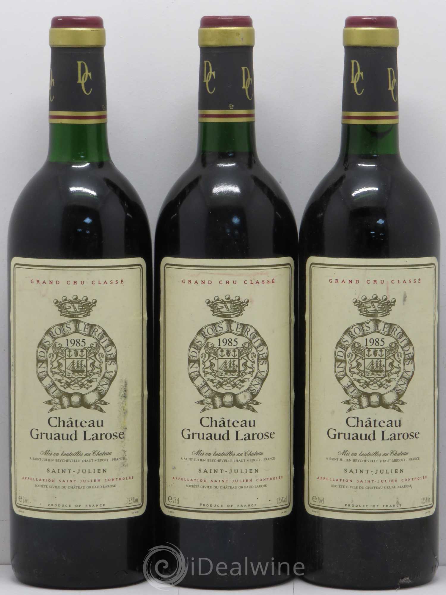 Château Gruaud Larose 2ème Grand Cru Classé 1985 - Lot de 3 bouteilles - 0