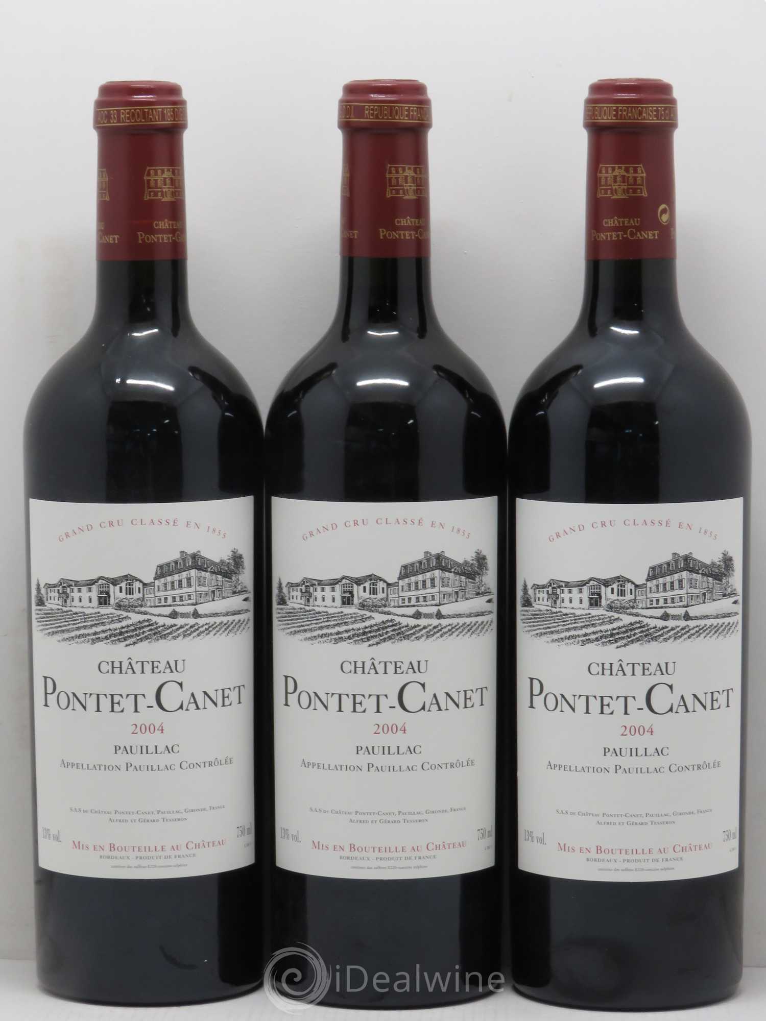 Château Pontet Canet 5ème Grand Cru Classé 2004 - Lot de 12 bouteilles - 1