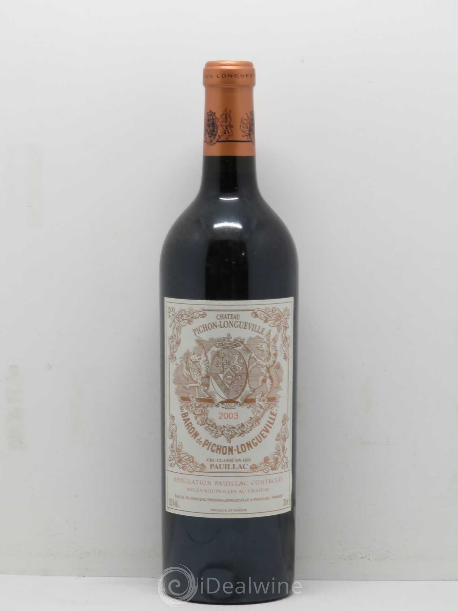 Pichon Longueville Baron 2ème Grand Cru Classé 2003 - Lot de 1 bouteille - 0