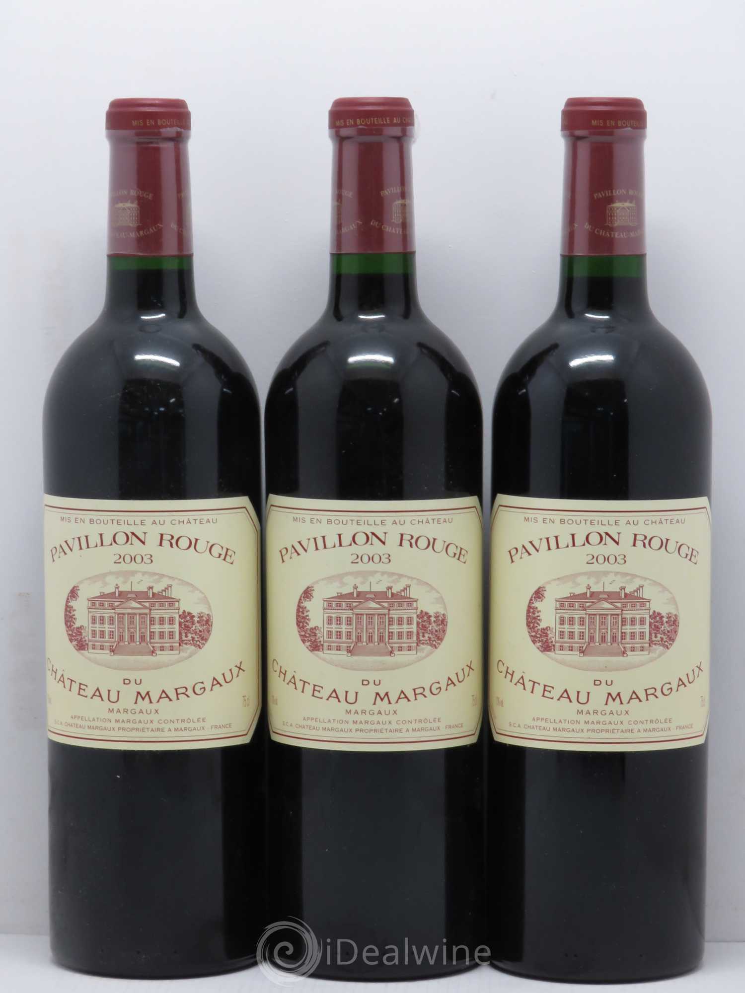 Pavillon Rouge du Château Margaux Second Vin 2003 - Lot de 3 bouteilles - 0