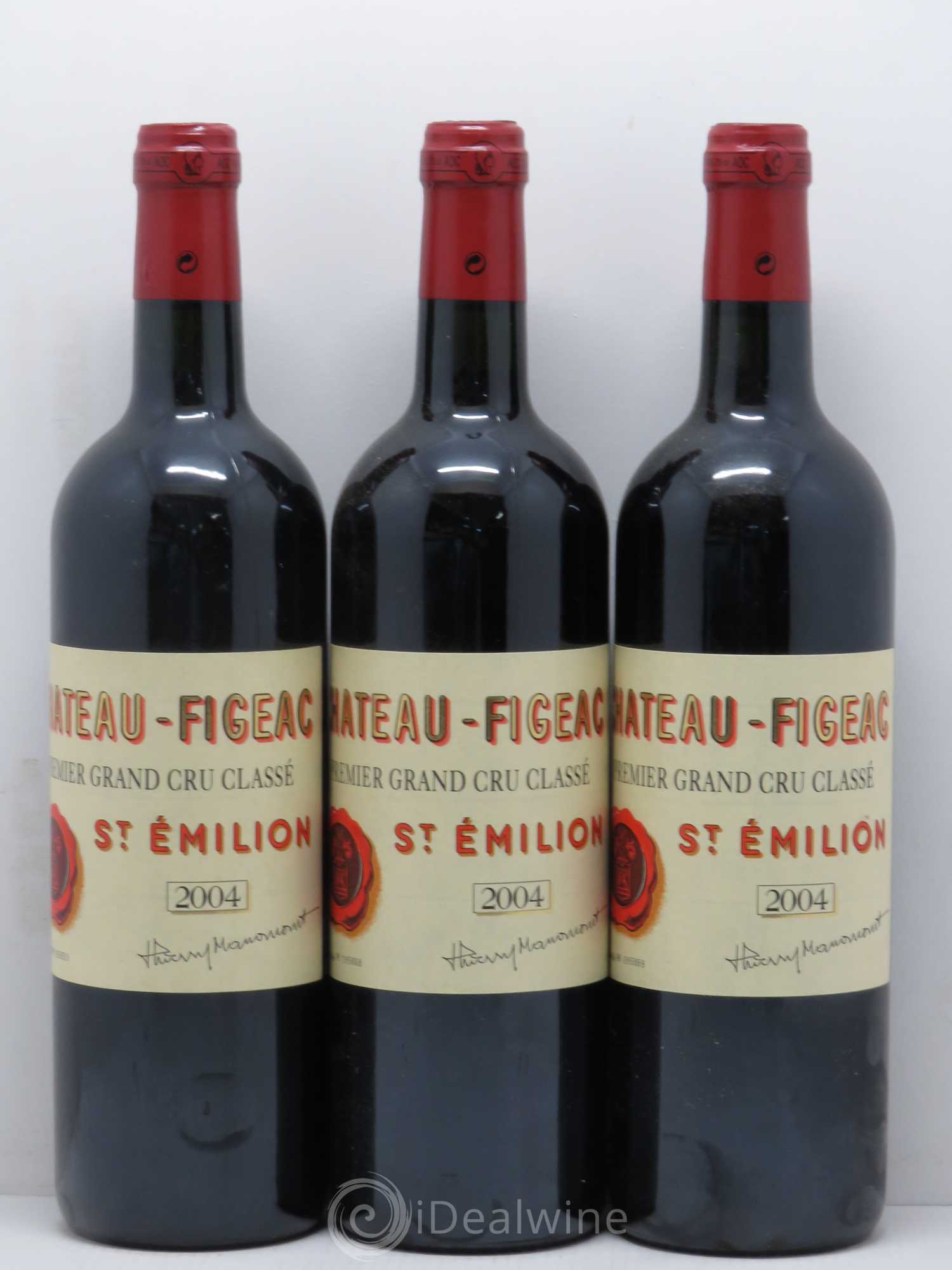 Château Figeac 1er Grand Cru Classé A 2004 - Lot de 3 bouteilles - 0
