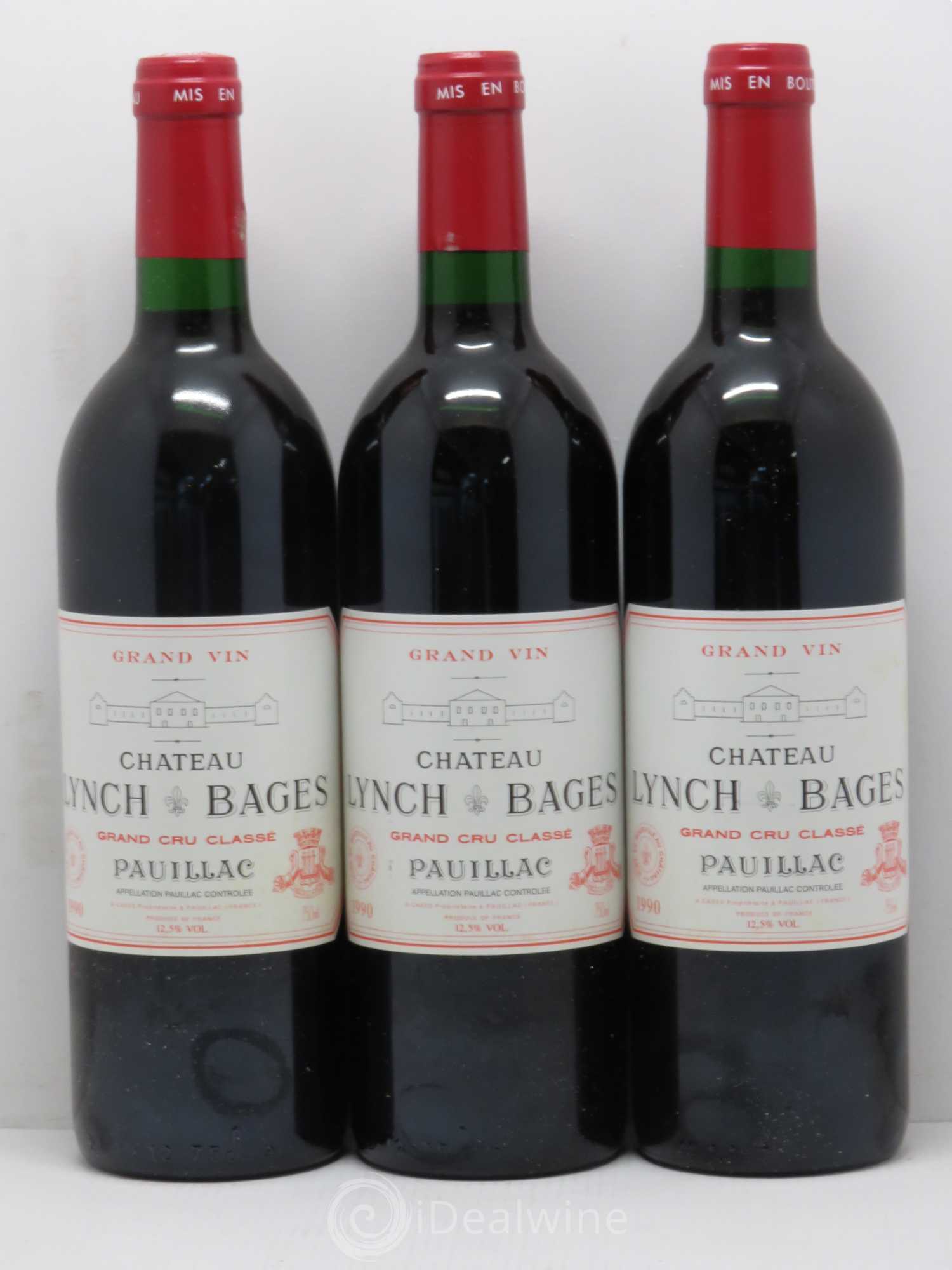 Château Lynch Bages 5ème Grand Cru Classé 1990 - Lot de 12 bouteilles - 1
