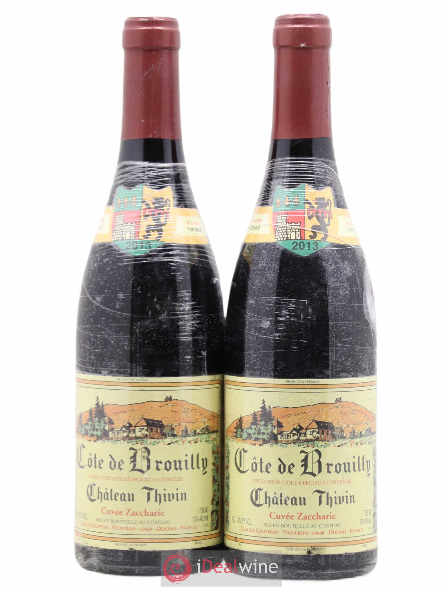 Côte de Brouilly Cuvée Zaccharie Château Thivin 2013 - Lot de 2 bouteilles - 0