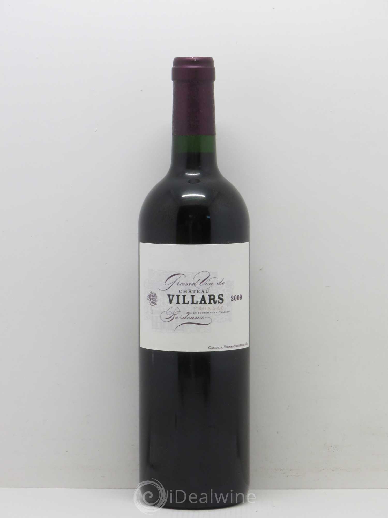 Fronsac Château Villars (sans prix de réserve) 2009 - Posten von 1 Flasche - 0
