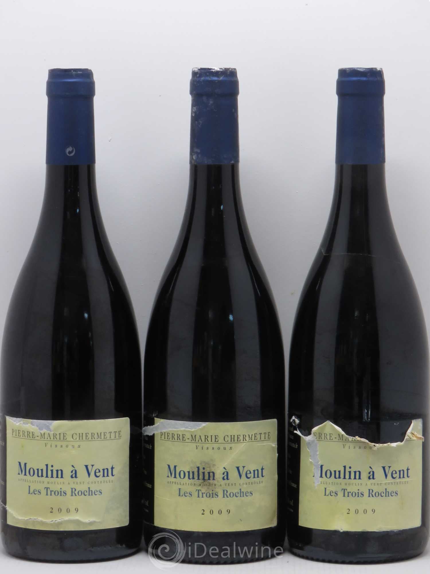 Moulin-à-Vent Les Trois Roches Domaine du Vissoux - P-M. Chermette 2009 - Lot de 6 bouteilles - 2
