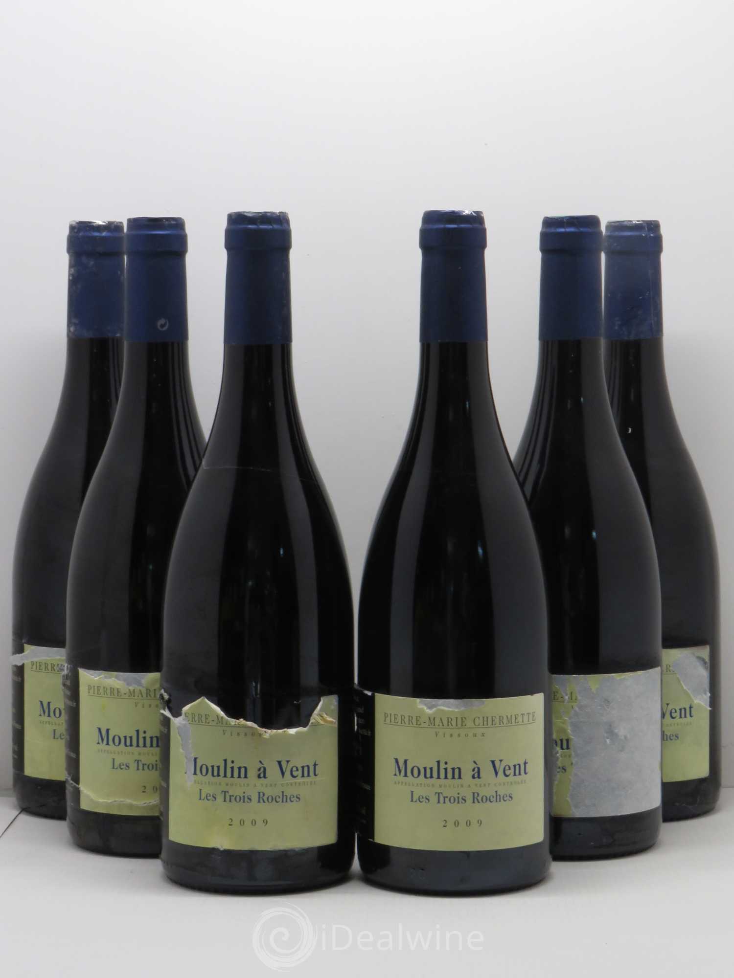 Moulin-à-Vent Les Trois Roches Domaine du Vissoux - P-M. Chermette 2009 - Lot de 6 bouteilles - 0