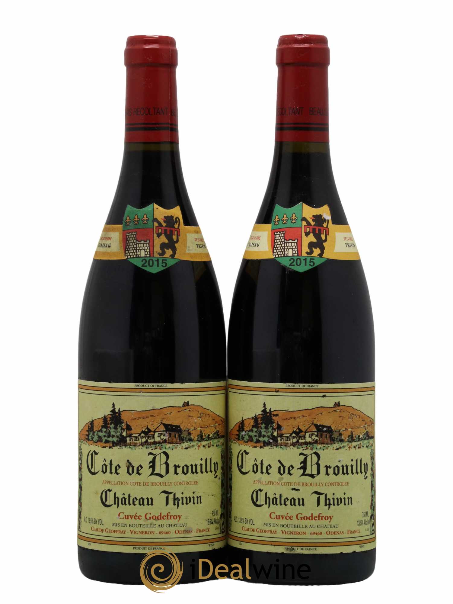 Côte de Brouilly Cuvée Godefroy Château Thivin 2015 - Posten von 2 Flaschen - 0