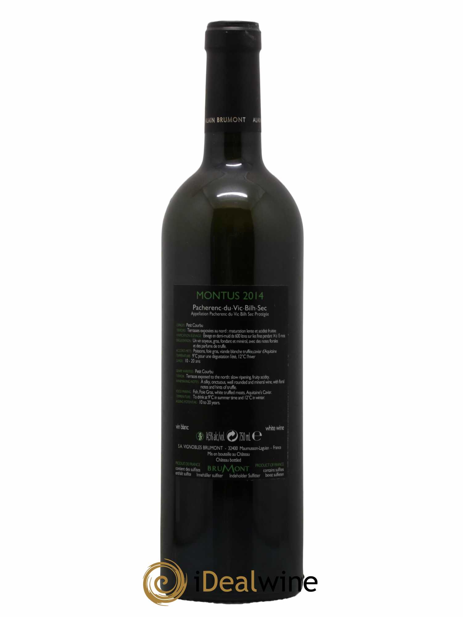 Pacherenc du Vic-Bilh Château Montus Alain Brumont 2014 - Lot de 1 bouteille - 1