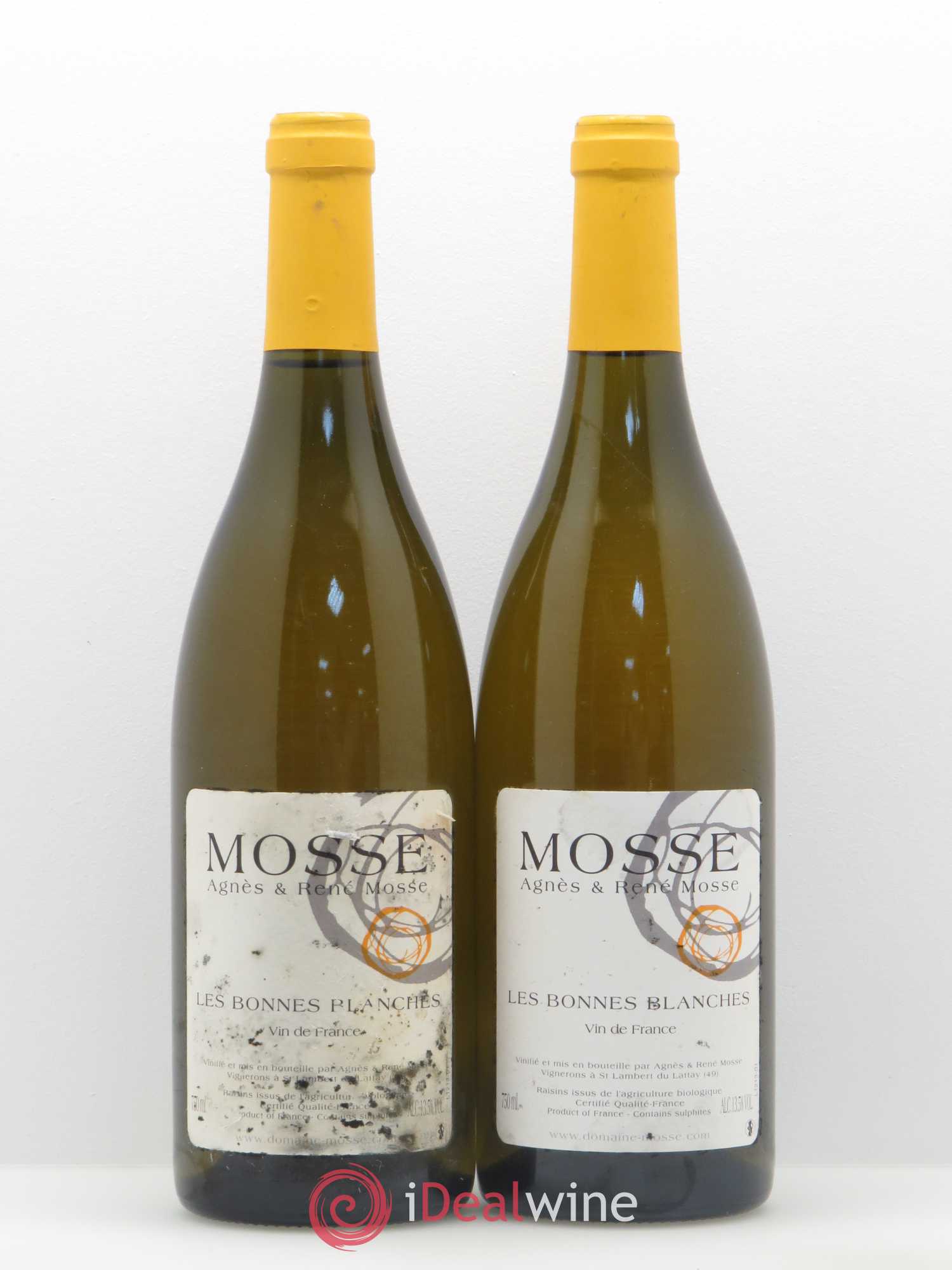 Vin de France Les Bonnes Blanches Domaine René Mosse 2013 - Posten von 2 Flaschen - 0
