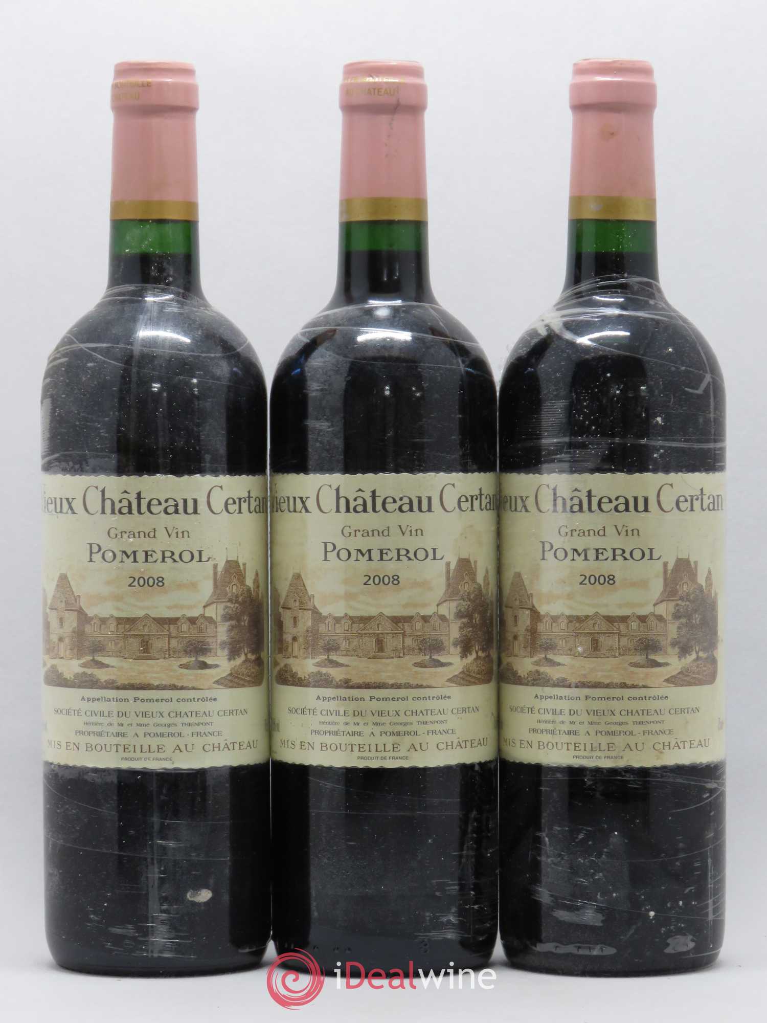 Vieux Château Certan 2008 - Lot de 3 bouteilles - 0