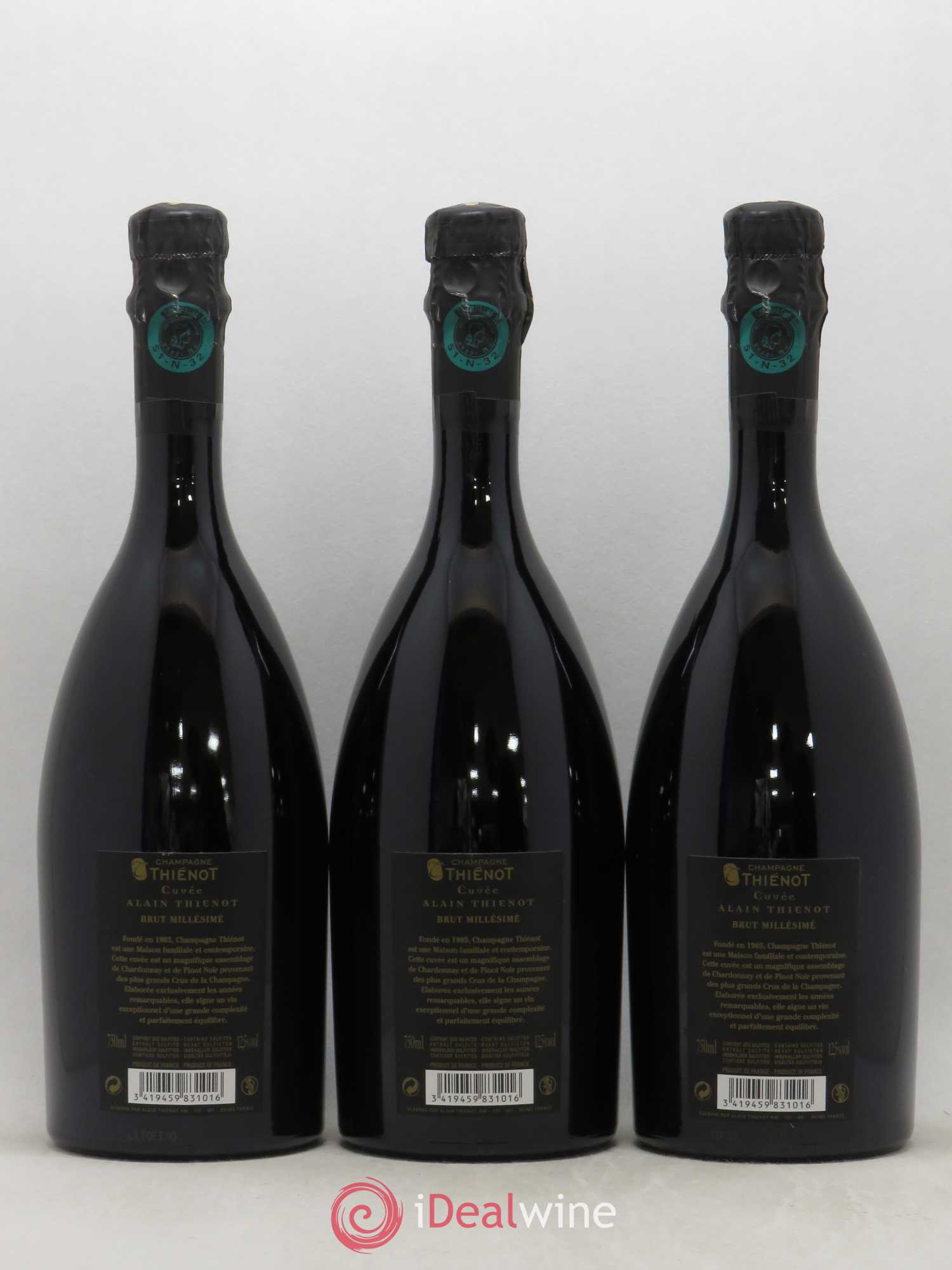 Champagne Thiénot Cuvée Alain Thiénot 2007 - Posten von 3 Flaschen - 1