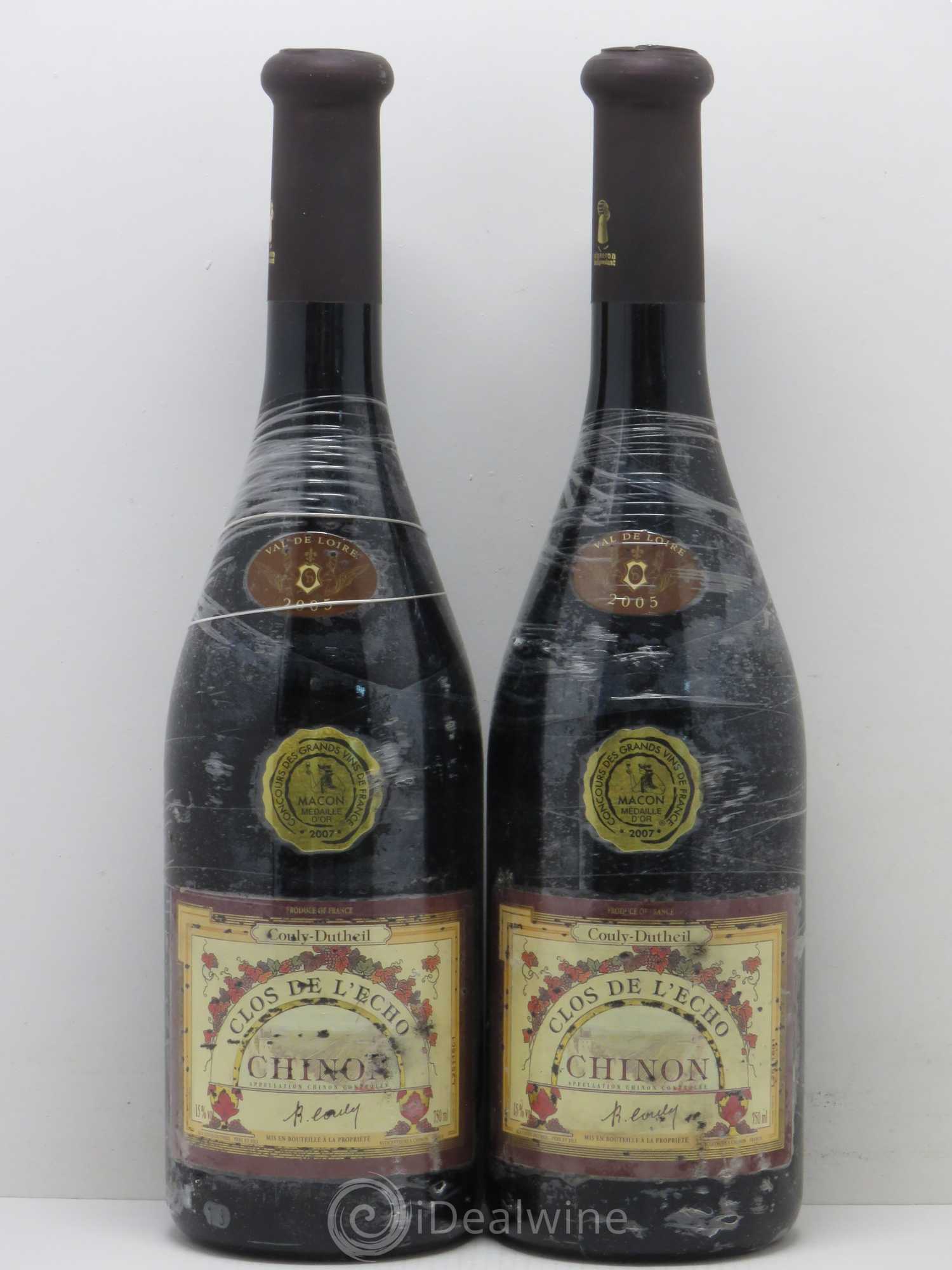 Chinon Clos de l'Echo Couly-Dutheil 2005 - Lot de 2 bouteilles - 0
