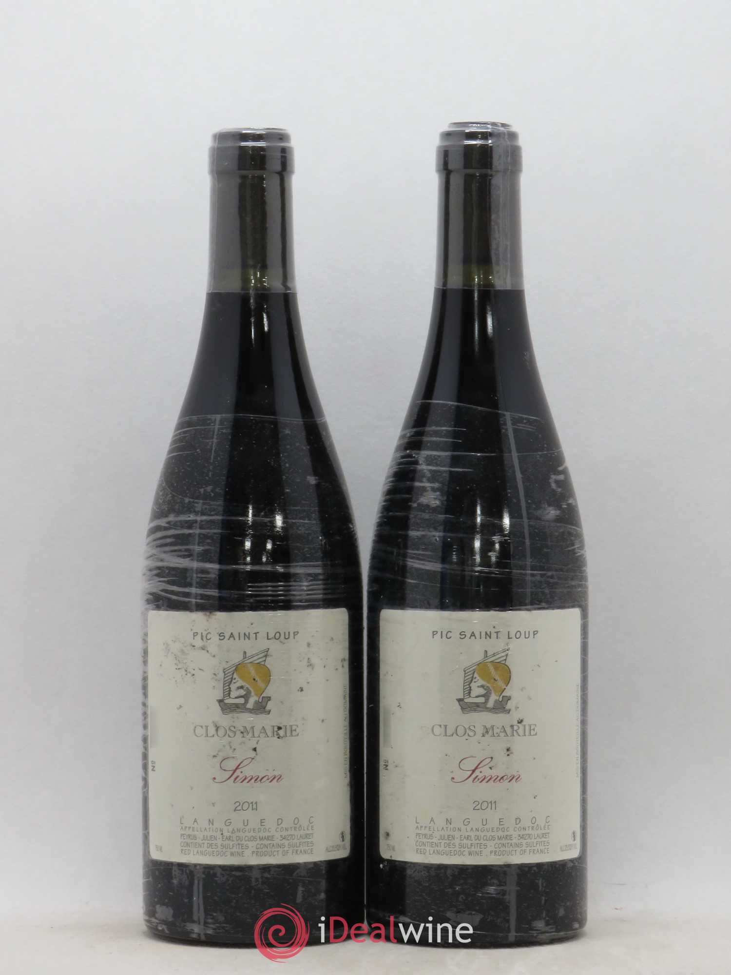 Pic Saint-Loup Clos Marie Cuvée Simon Christophe Peyrus et Françoise Julien 2011 - Lot de 2 bouteilles - 0