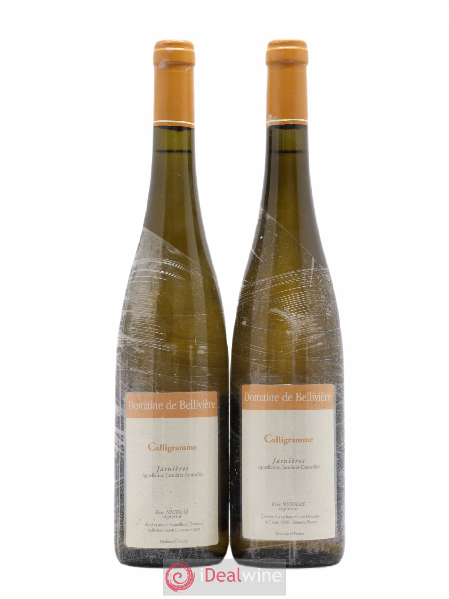 Jasnières Calligramme Domaine de Bellivière 2010 - Lot de 2 bouteilles - 0