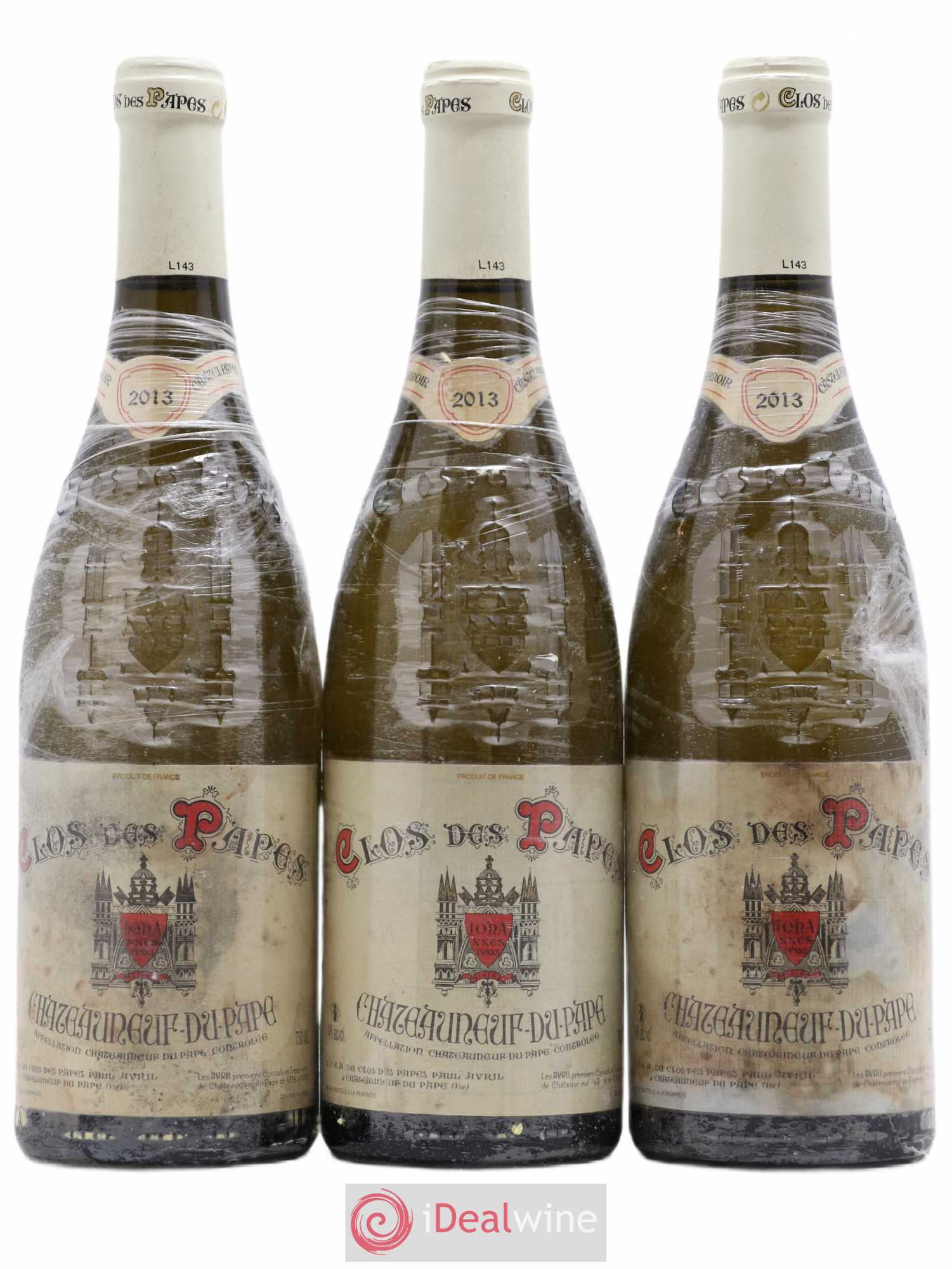 Châteauneuf-du-Pape Clos des Papes - Paul Avril 2013 - Lot de 3 bouteilles - 0