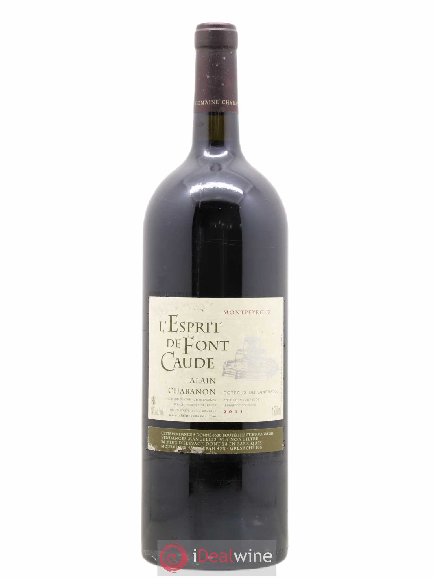 Languedoc Montpeyroux Alain Chabanon (Domaine) L'Esprit de Font Caude 2011 - Lot de 1 magnum - 0