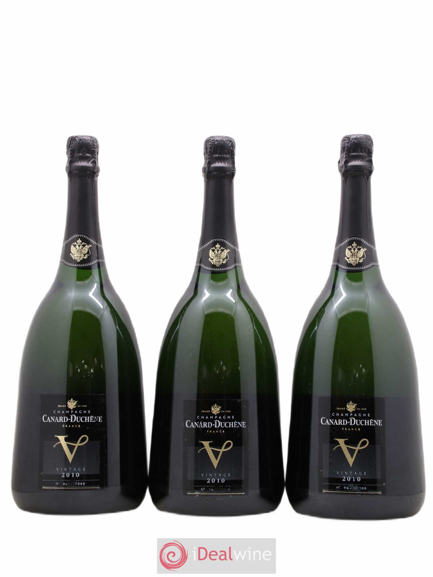 Champagne Cuvée V Vintage Canard Duchêne 2010 - Posten von 3 Magnum - 0