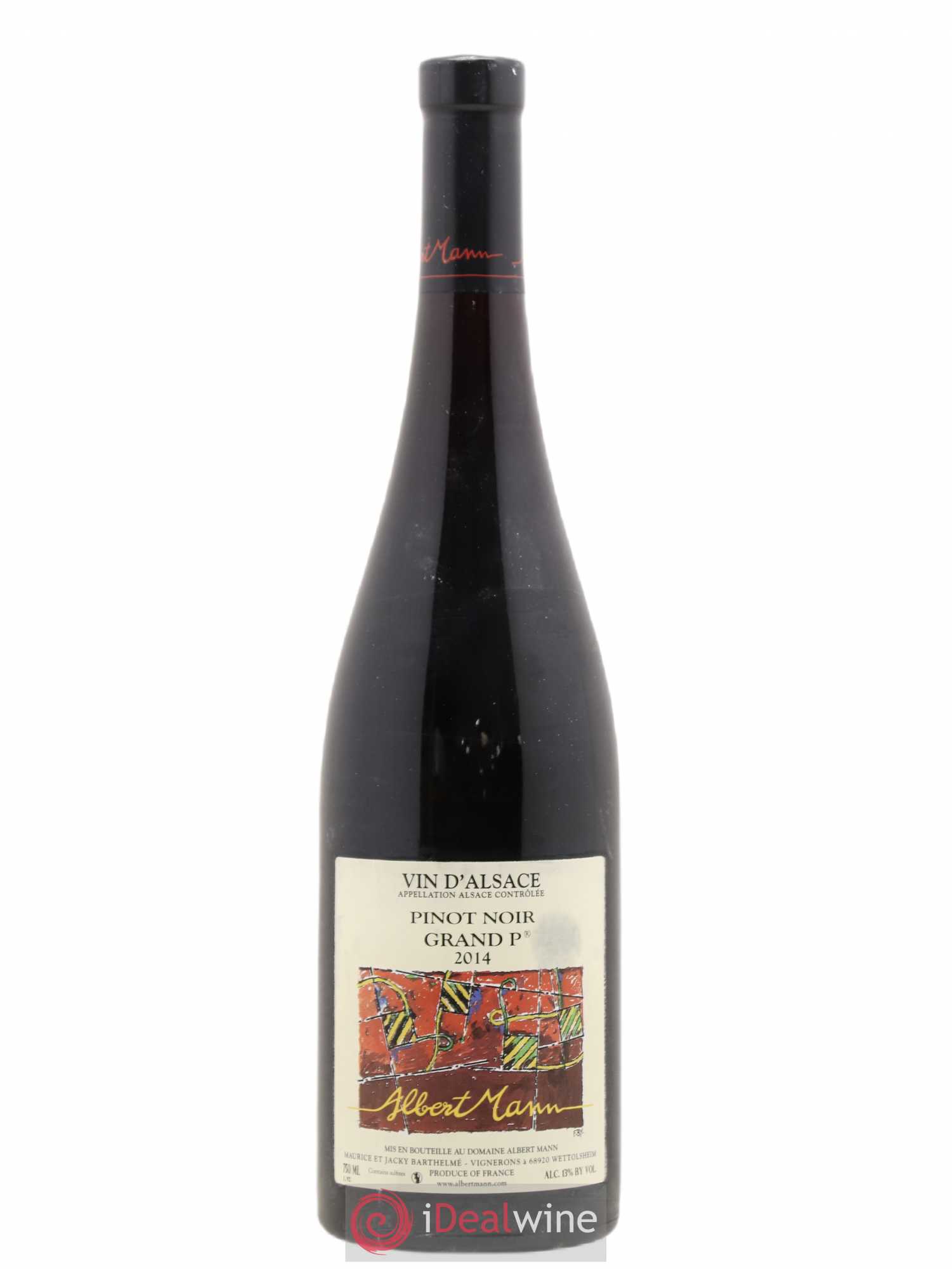 Alsace Pinot Noir Grand P Albert Mann 2014 - Lot de 1 bouteille - 0