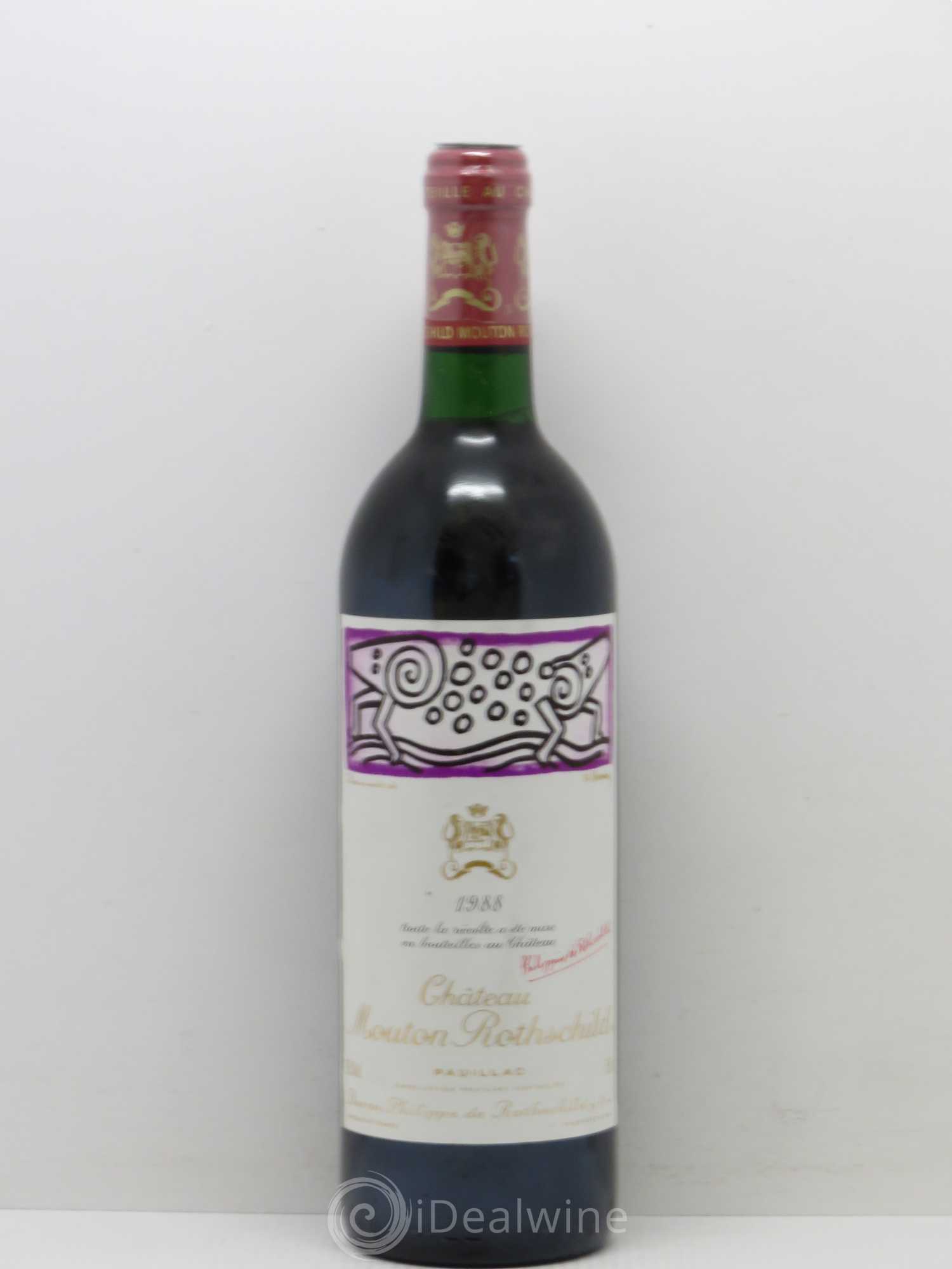Château Mouton Rothschild 1er Grand Cru Classé 1988 - Lot de 1 bouteille - 0