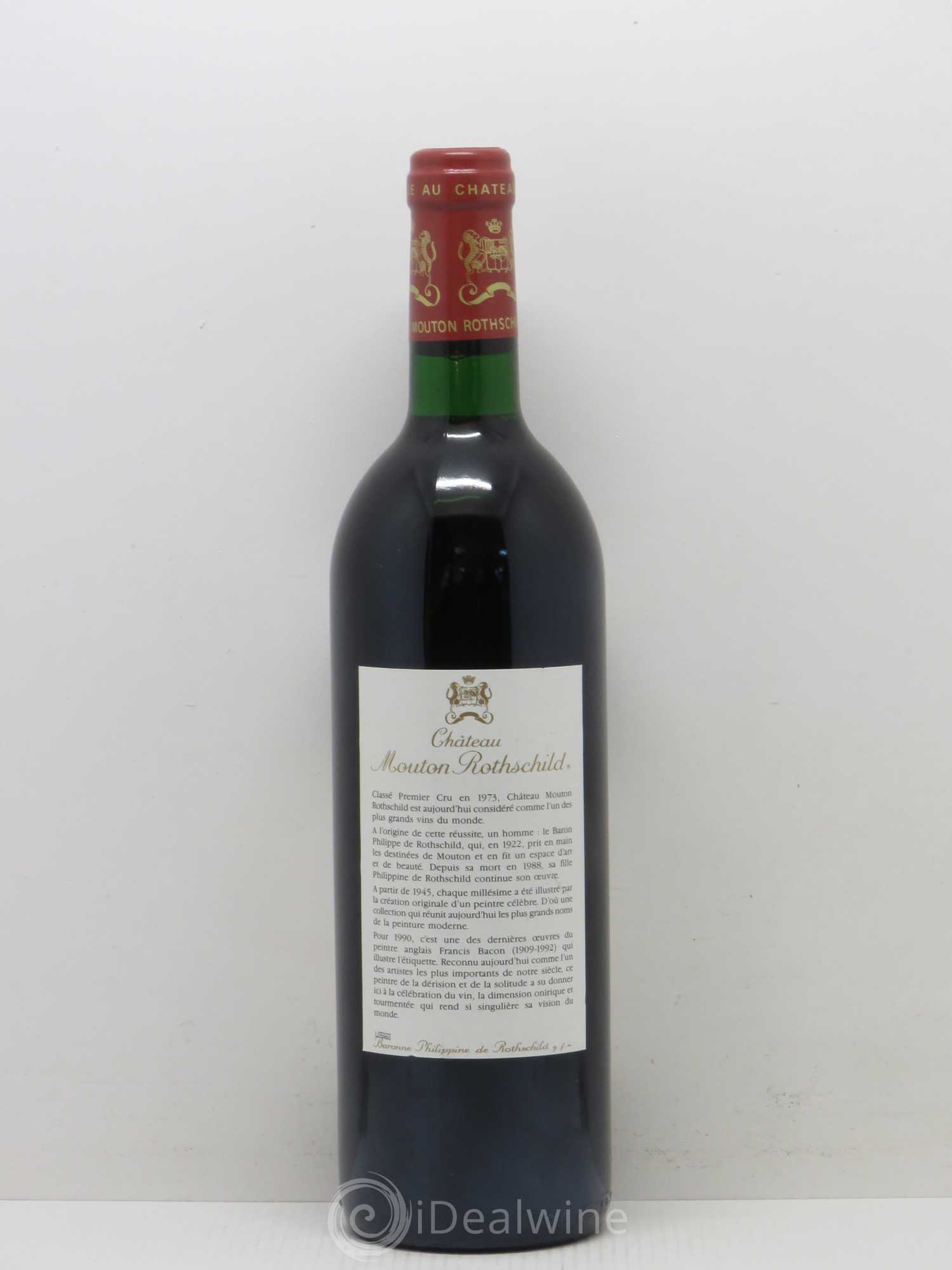 Château Mouton Rothschild 1er Grand Cru Classé 1990 - Lot de 1 bouteille - 1