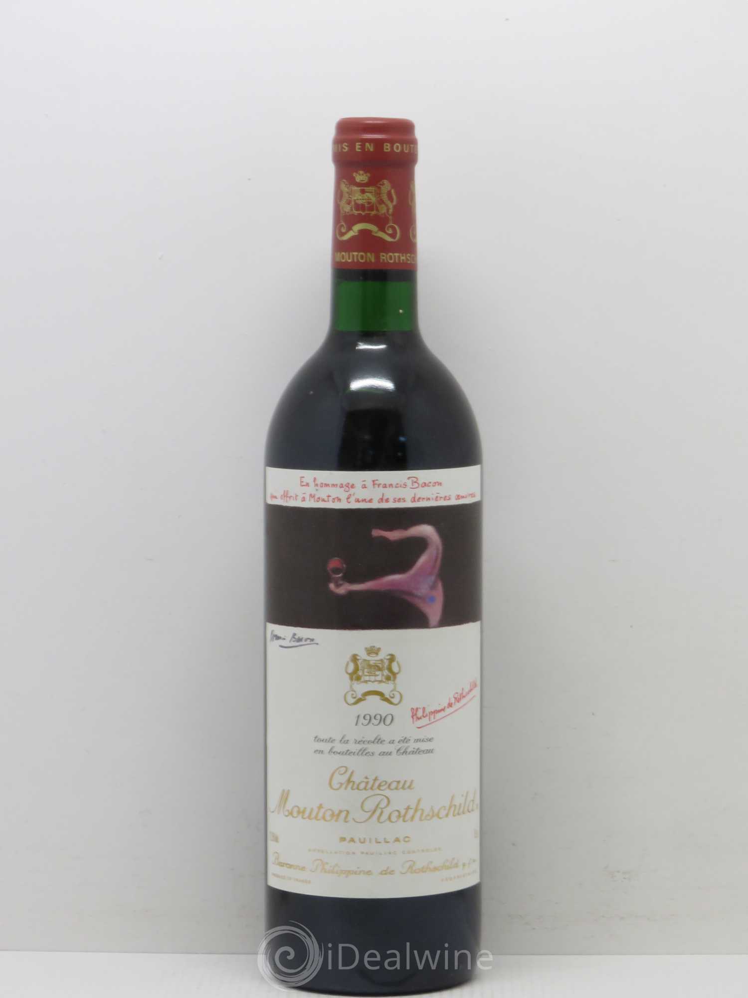 Château Mouton Rothschild 1er Grand Cru Classé 1990 - Lot de 1 bouteille - 0